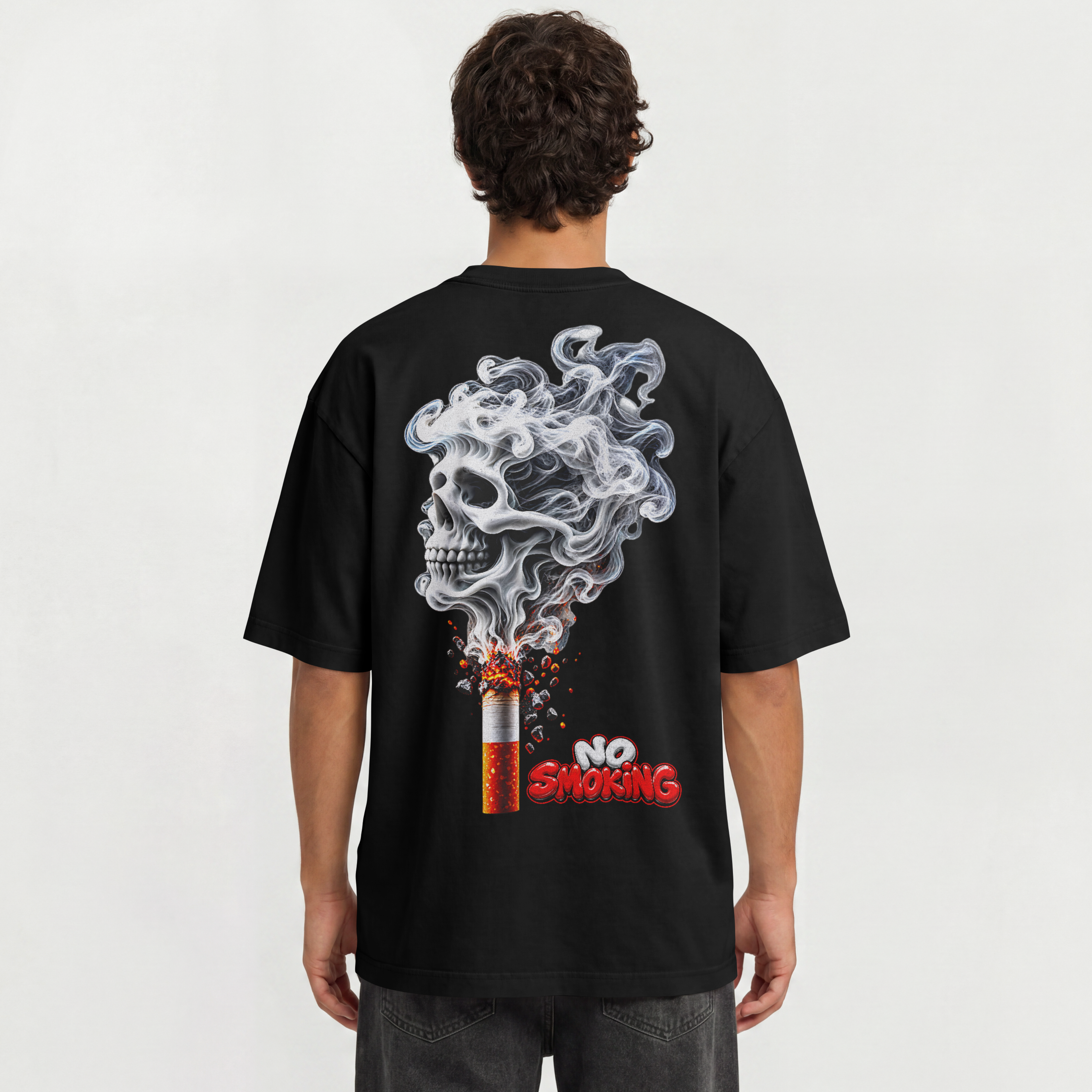 MENS AWEARNESS OVERSIZED TSHIRT - NO SMOKING