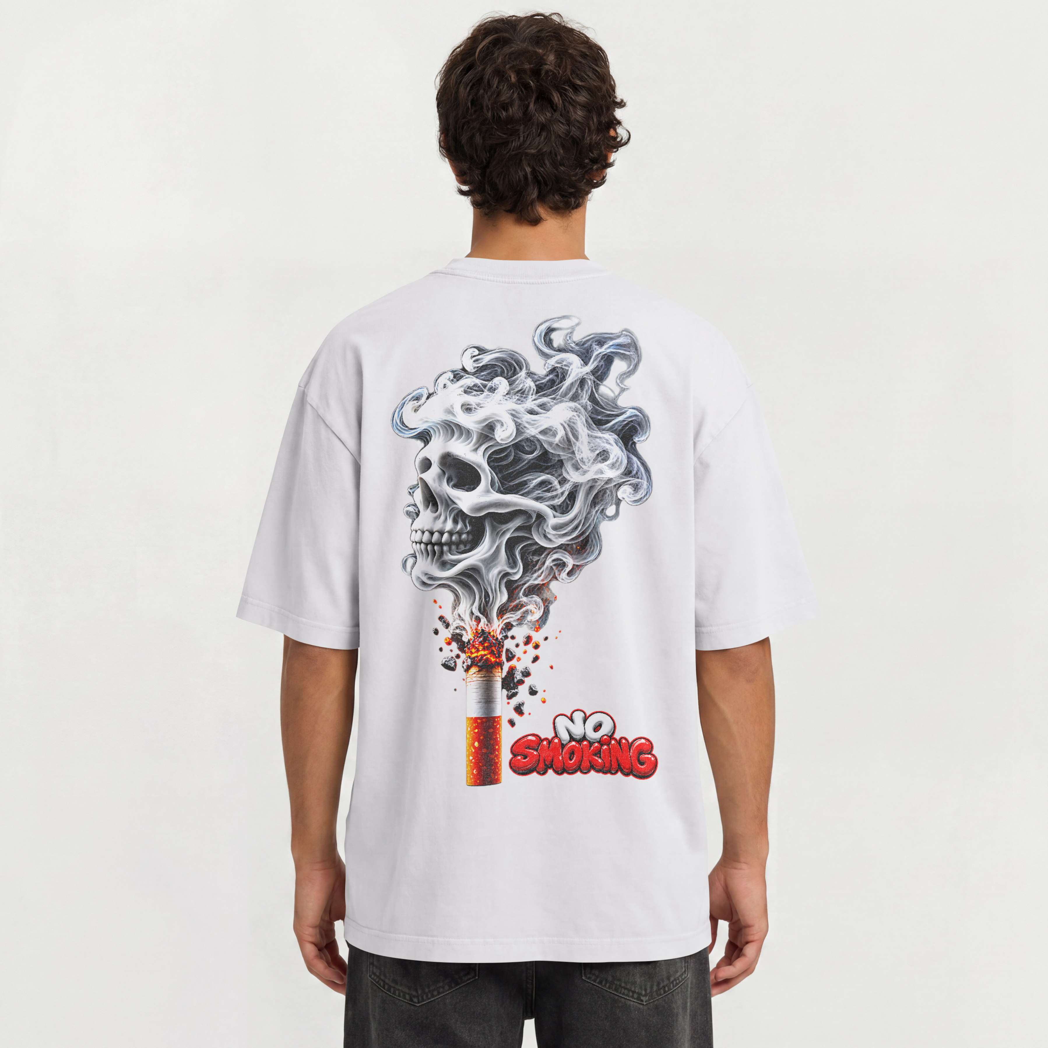 MENS AWEARNESS OVERSIZED TSHIRT - NO SMOKING