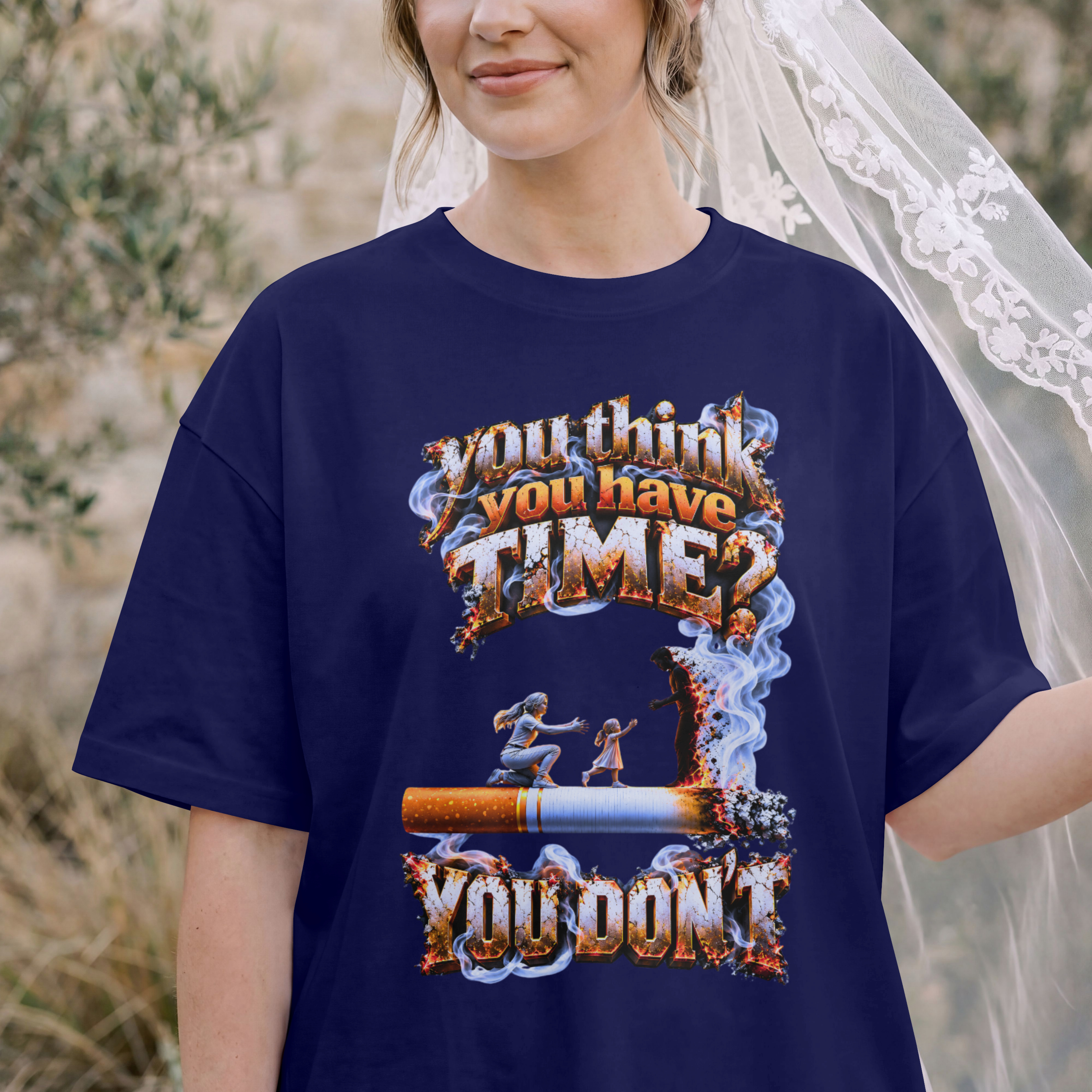 WOMENS AWEARESS OVERSIZED T SHIRT - SAVE YOUR TIME HUBBY