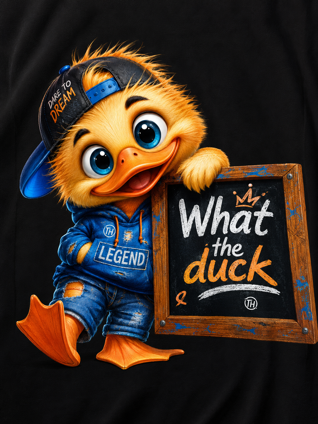 WOMENS TRENDY FUN SWEATSHIRT - What The DUCK