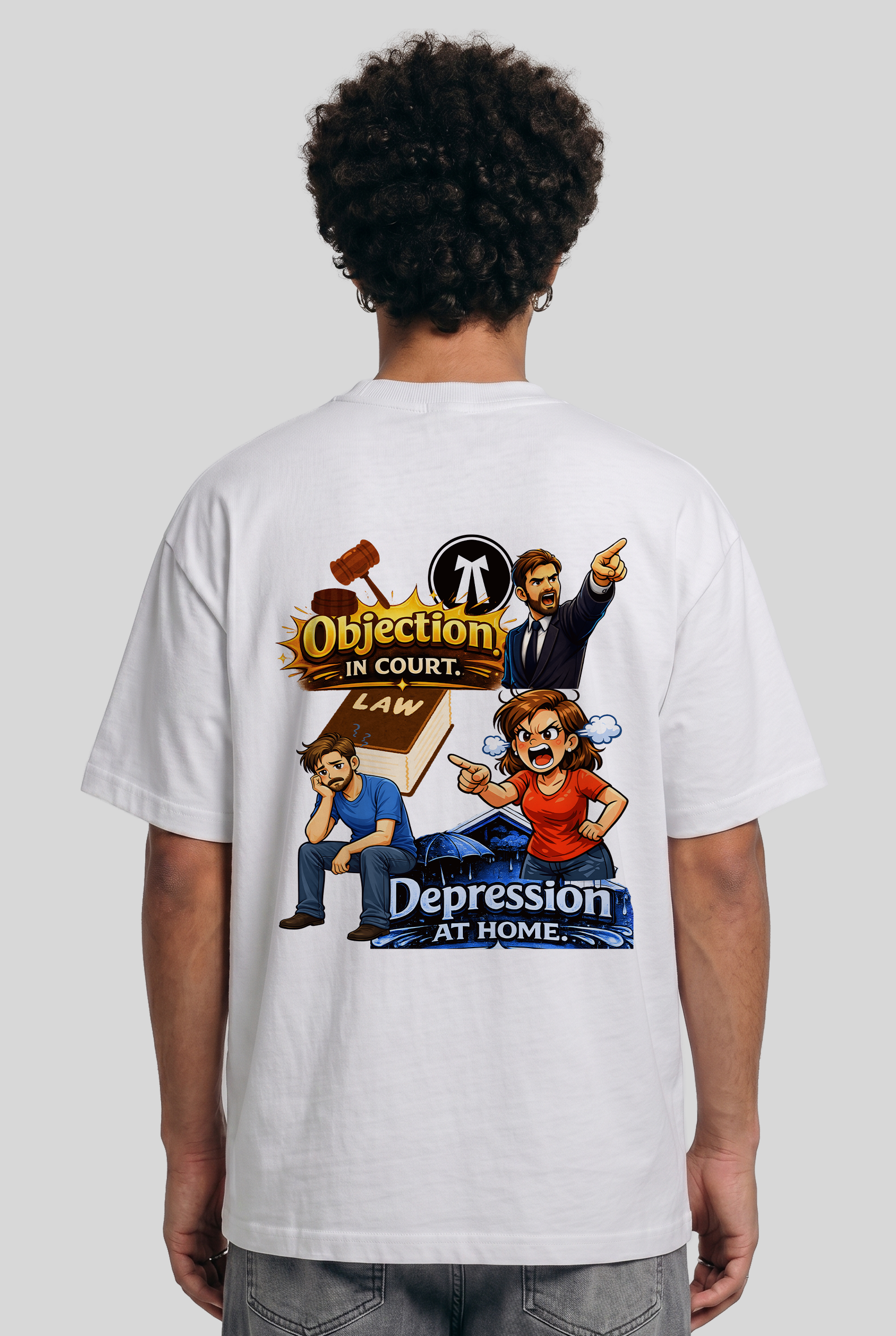 Men's Super Combed Cotton Oversized T-Shirt - Objection