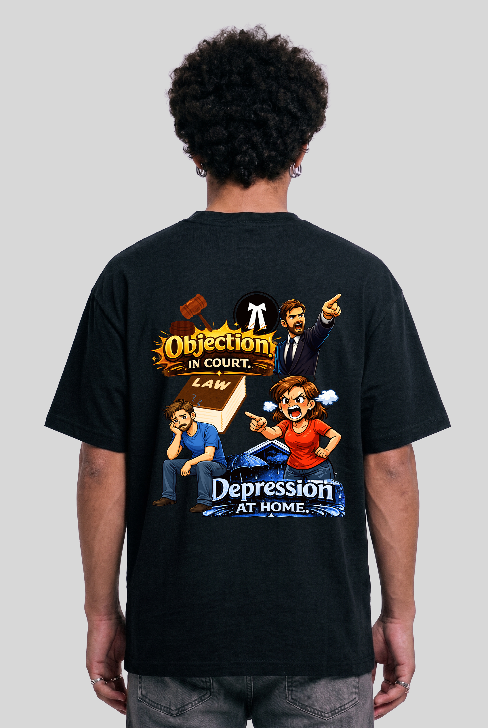 Men's Super Combed Cotton Oversized T-Shirt - Objection