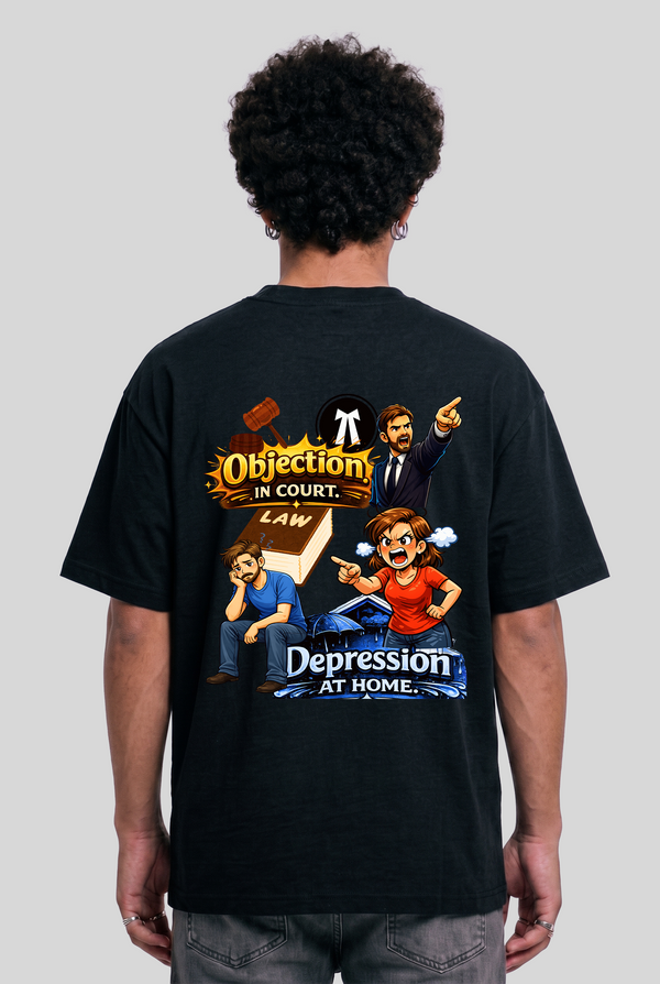 Men's Super Combed Cotton Oversized T-Shirt - Objection
