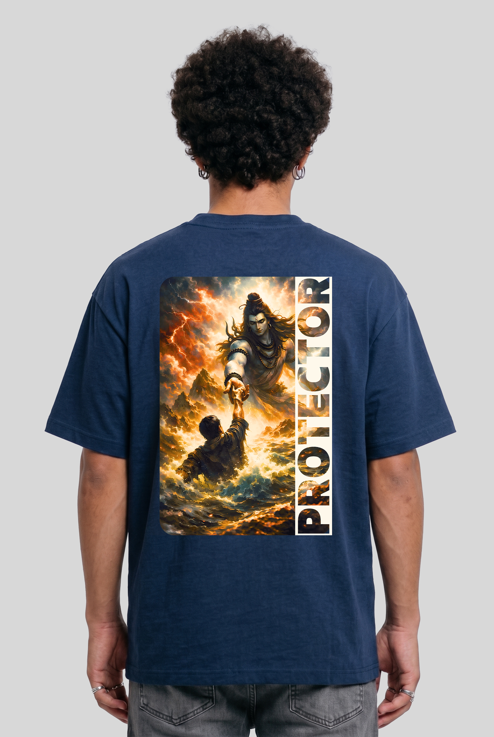 Men's Super Combed Cotton Oversized T-Shirt - Shivan