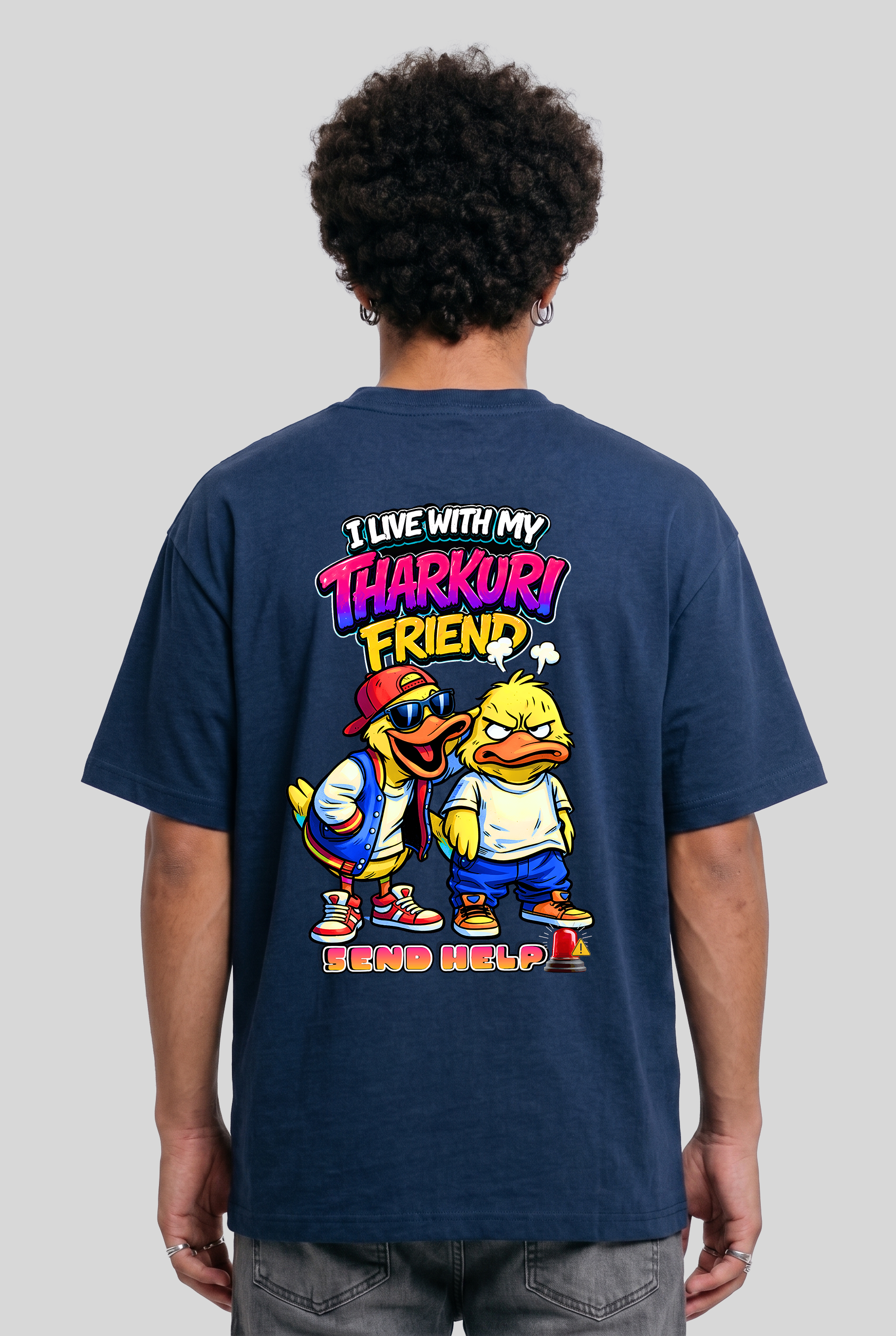 Men's Super Combed Cotton Oversized T-Shirt - Tharkuri