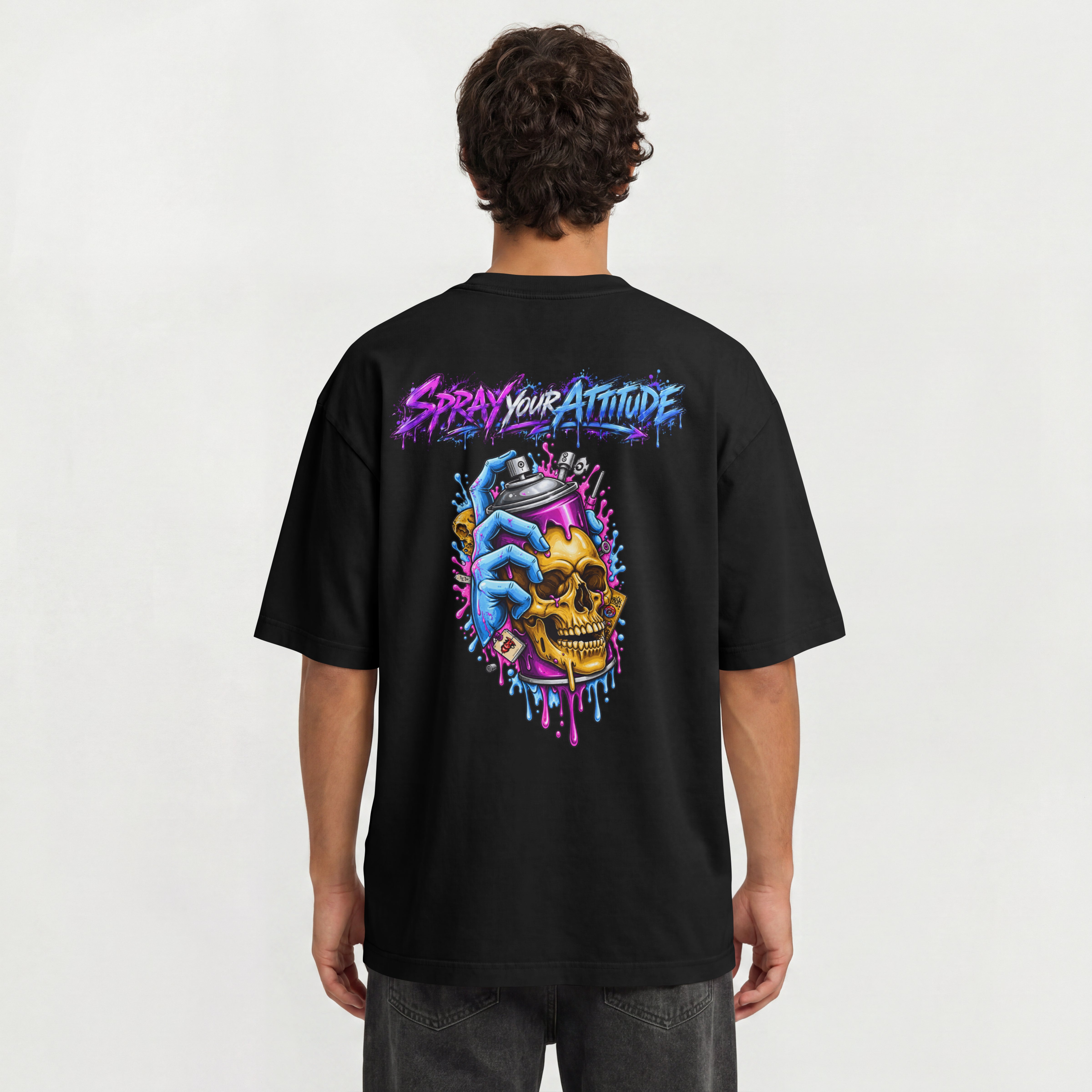 MENS ATTITUDE OVERSIZED T SHIRT - SPRAY IT