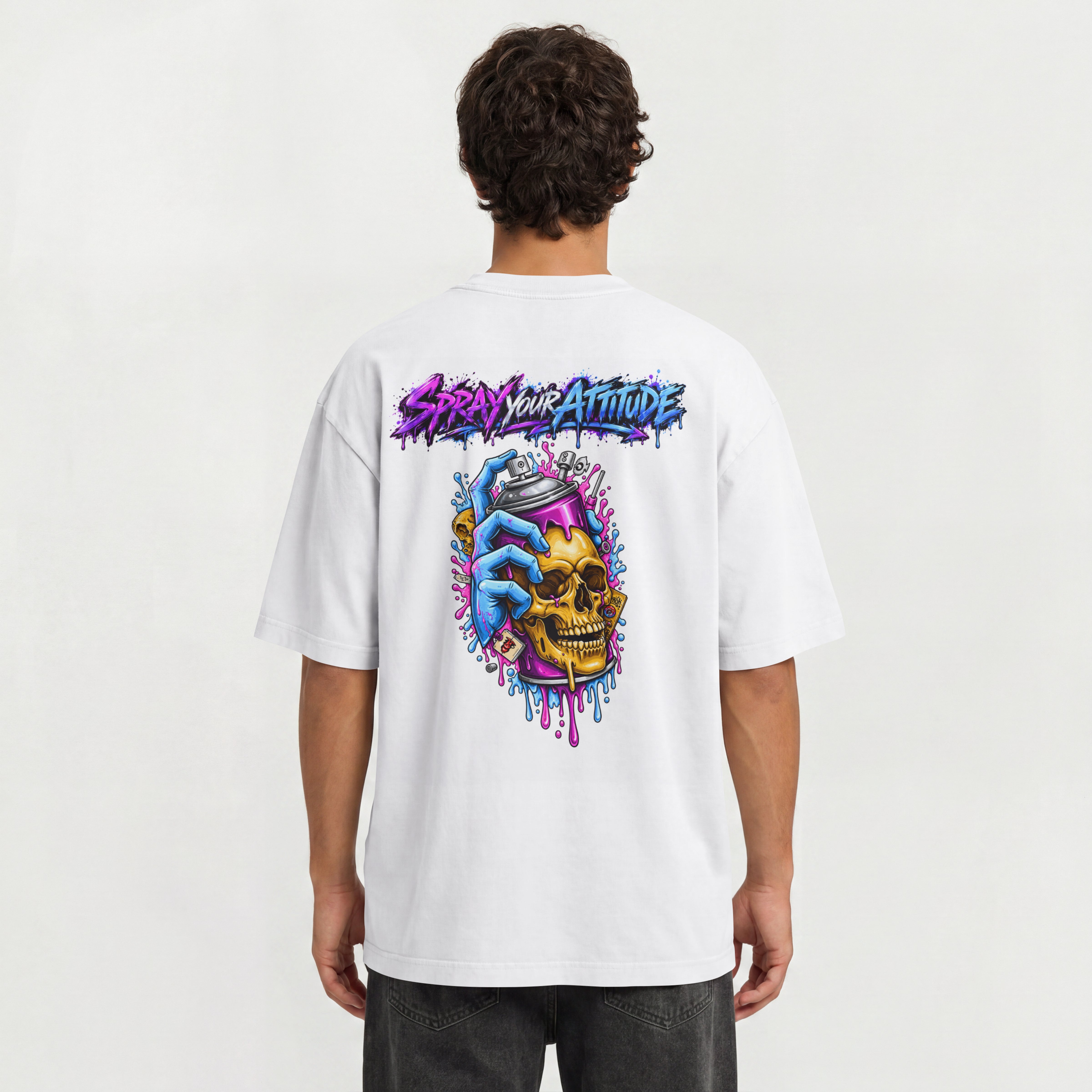 MENS ATTITUDE OVERSIZED T SHIRT - SPRAY IT