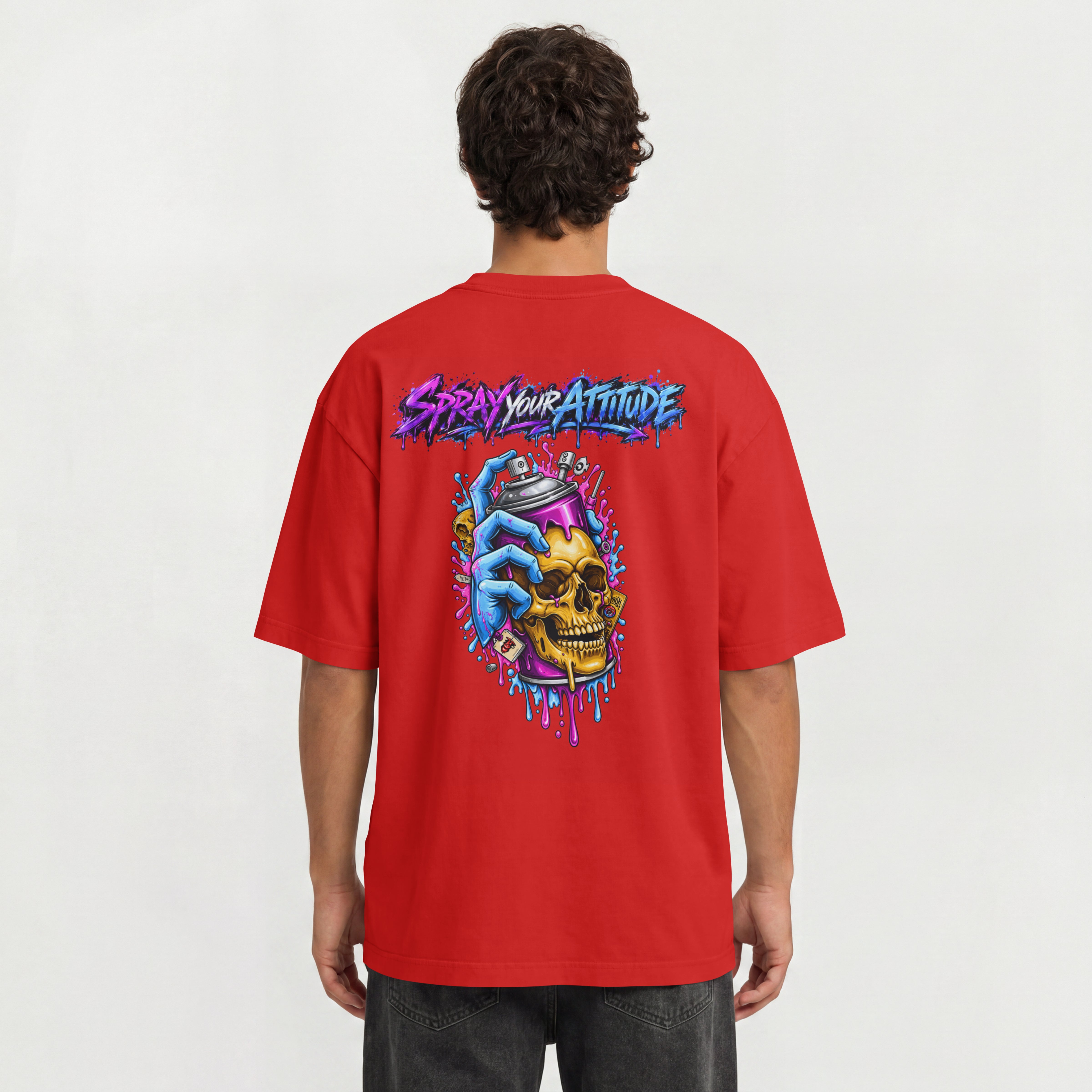 MENS ATTITUDE OVERSIZED T SHIRT - SPRAY IT