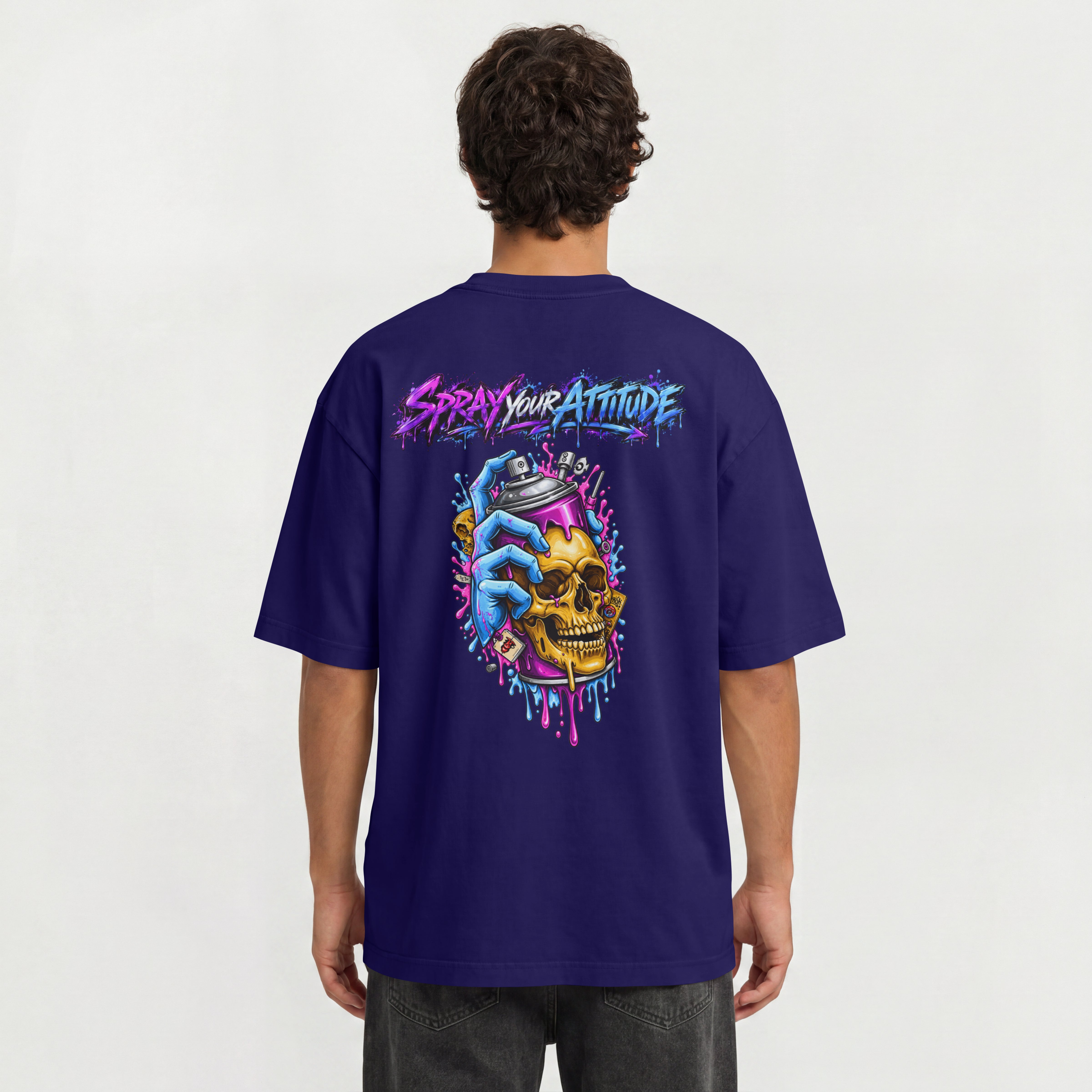 MENS ATTITUDE OVERSIZED T SHIRT - SPRAY IT