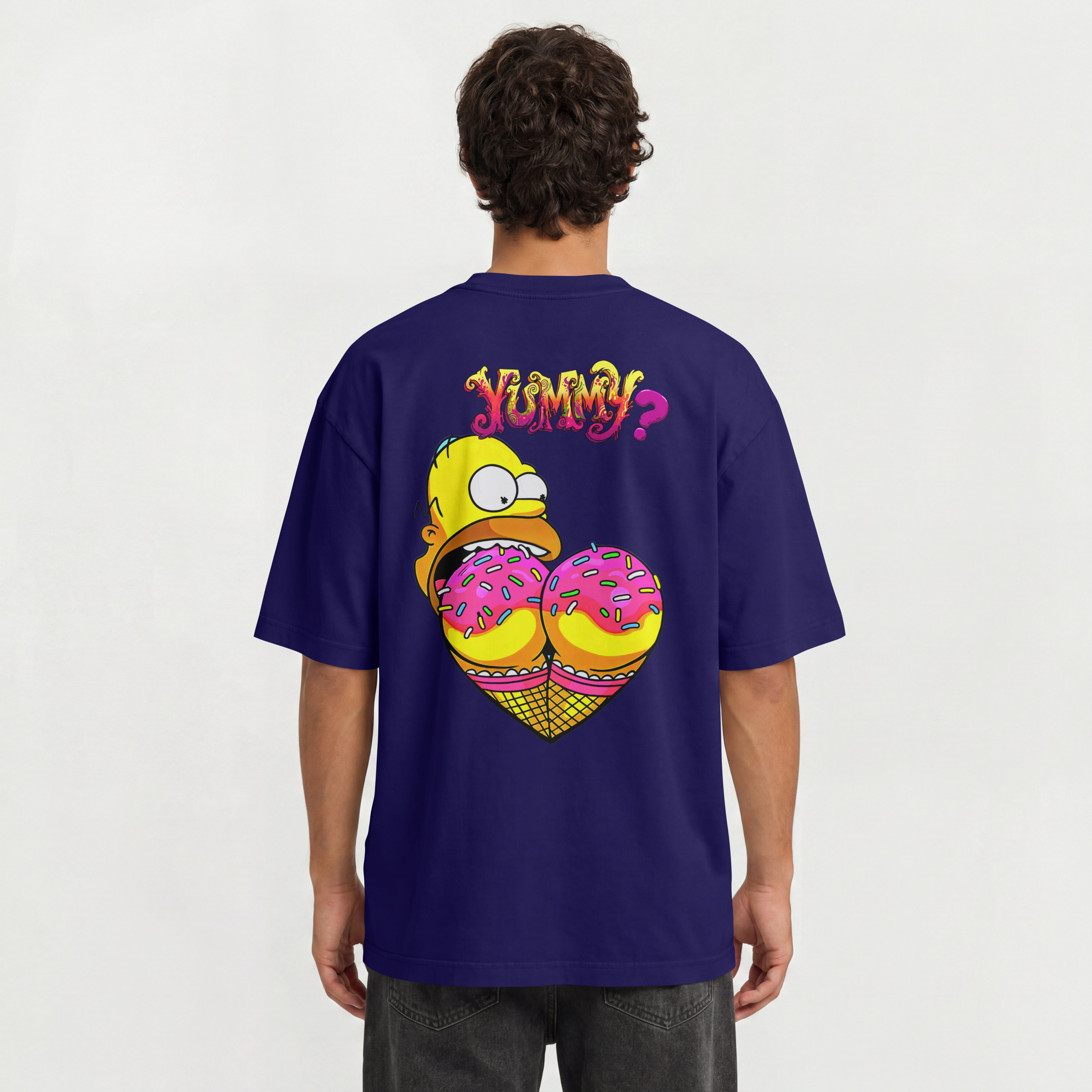 MENS 18PLUS OVERSIZED T SHIRT - YUMMY ICECREAM