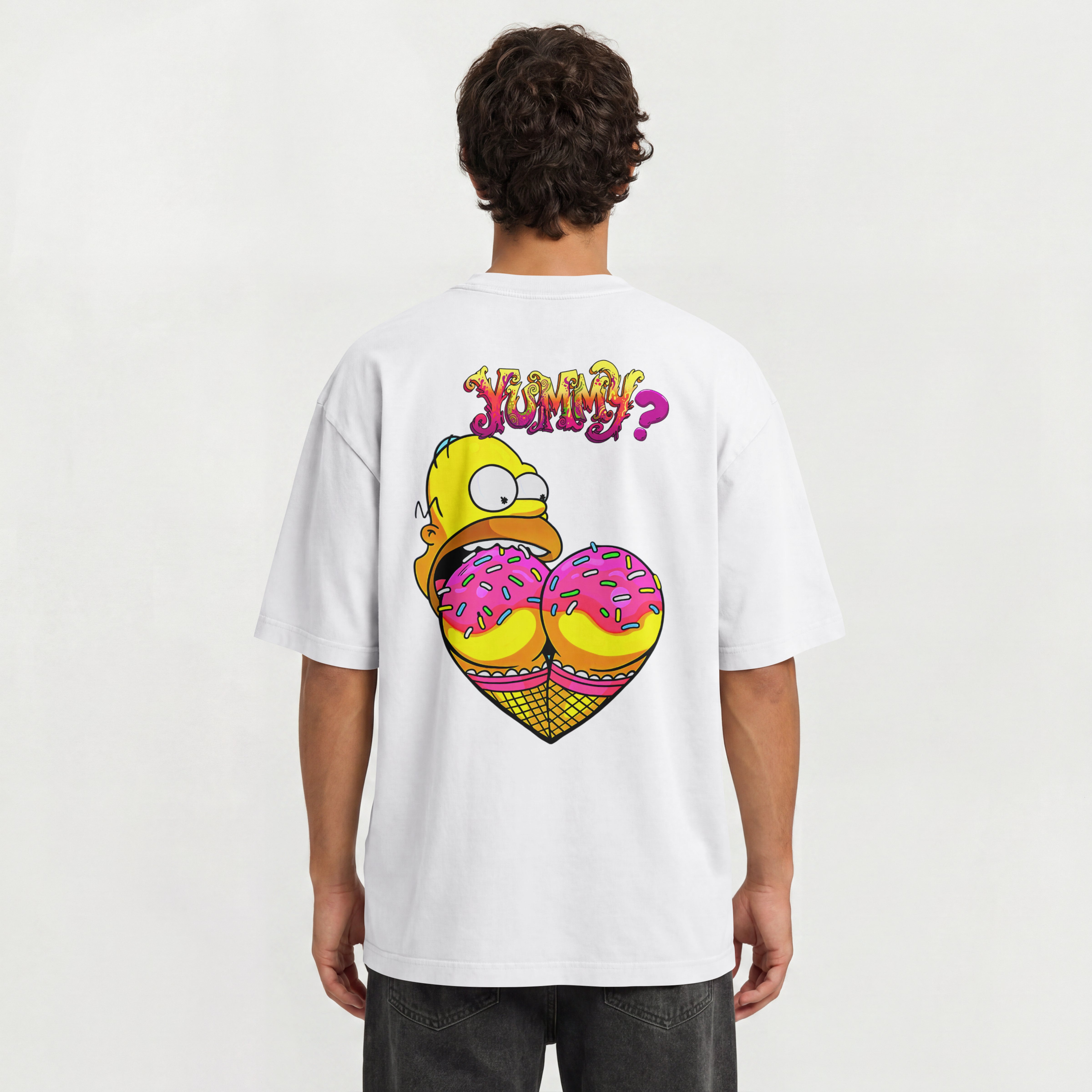 MENS 18PLUS OVERSIZED T SHIRT - YUMMY ICECREAM