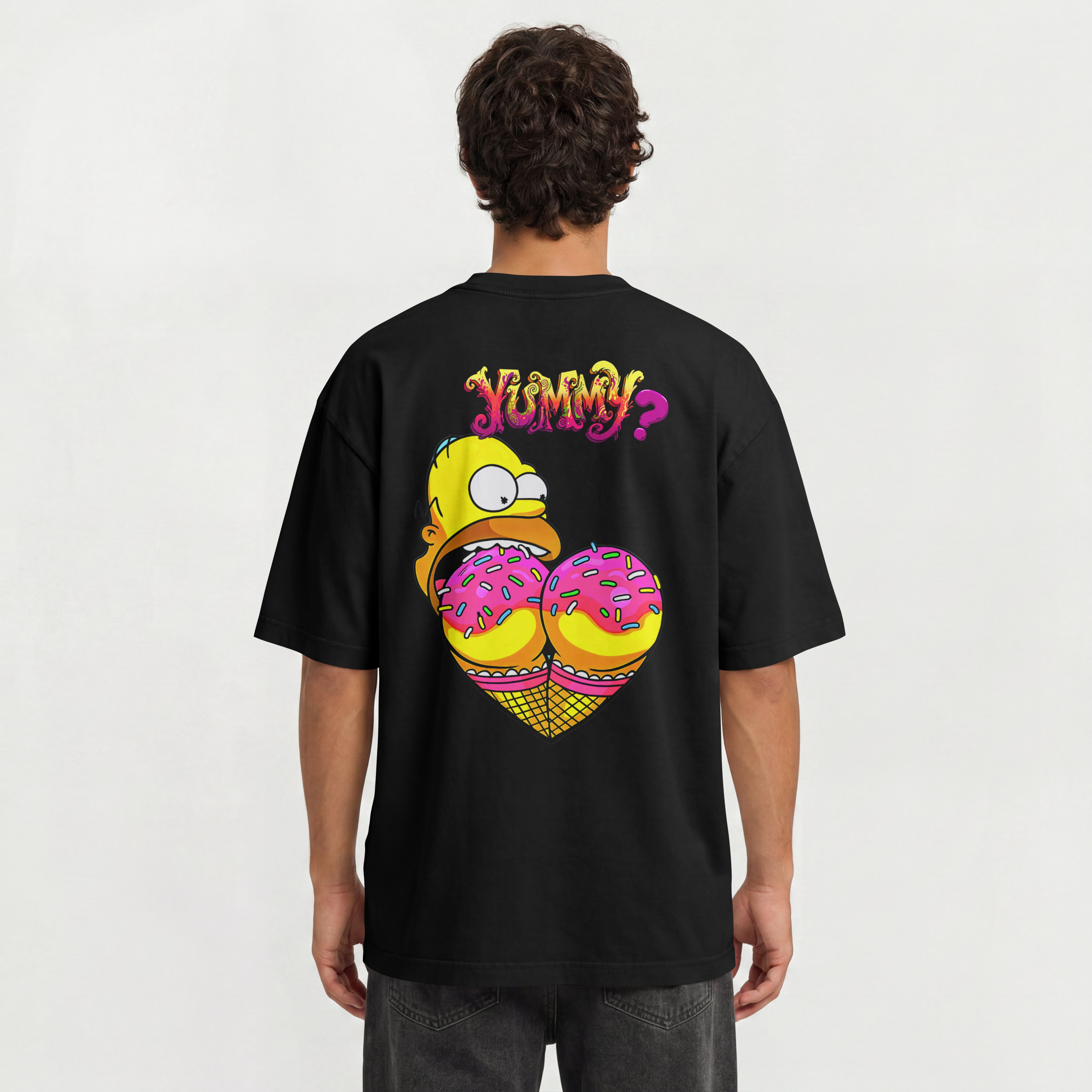 MENS 18PLUS OVERSIZED T SHIRT - YUMMY ICECREAM