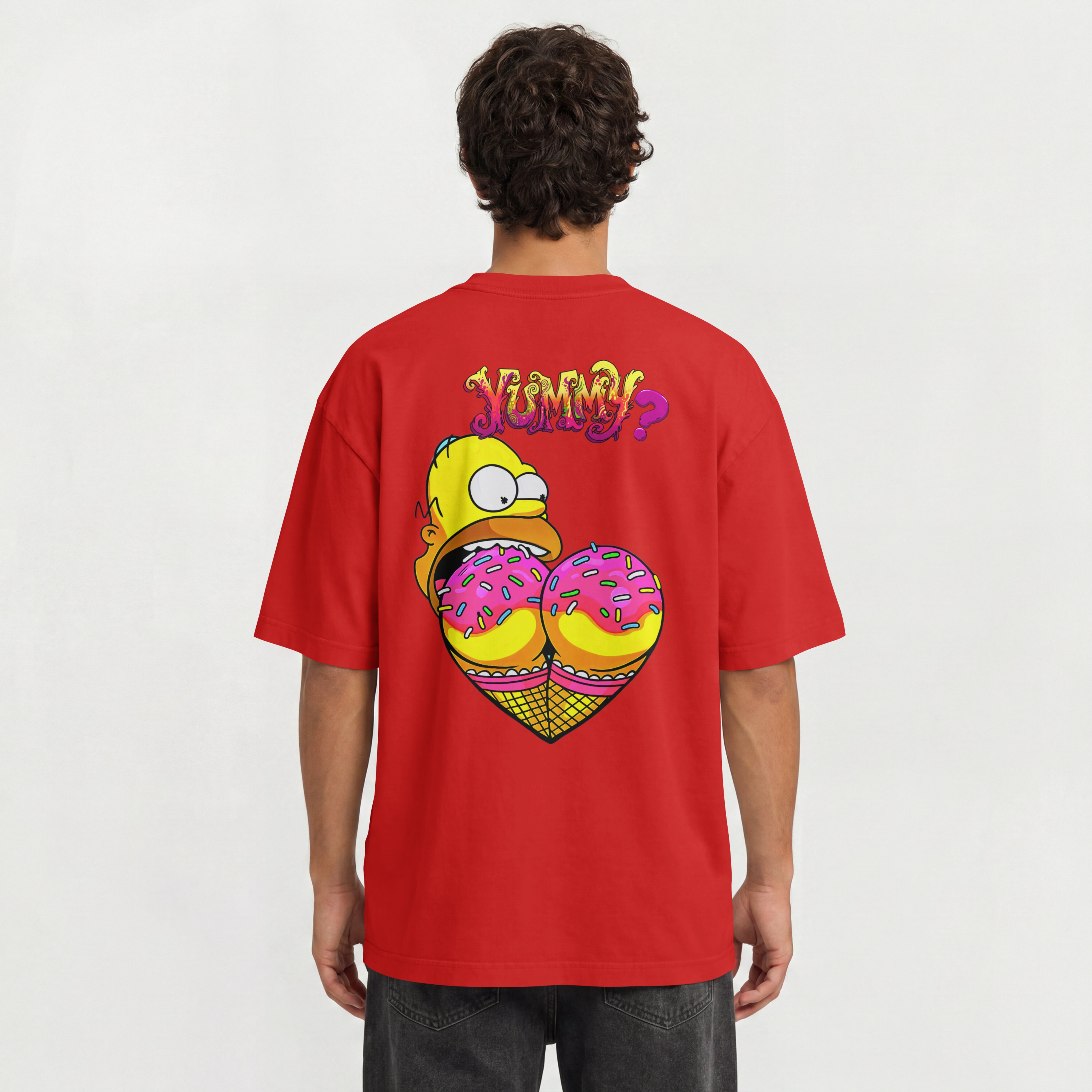 MENS 18PLUS OVERSIZED T SHIRT - YUMMY ICECREAM