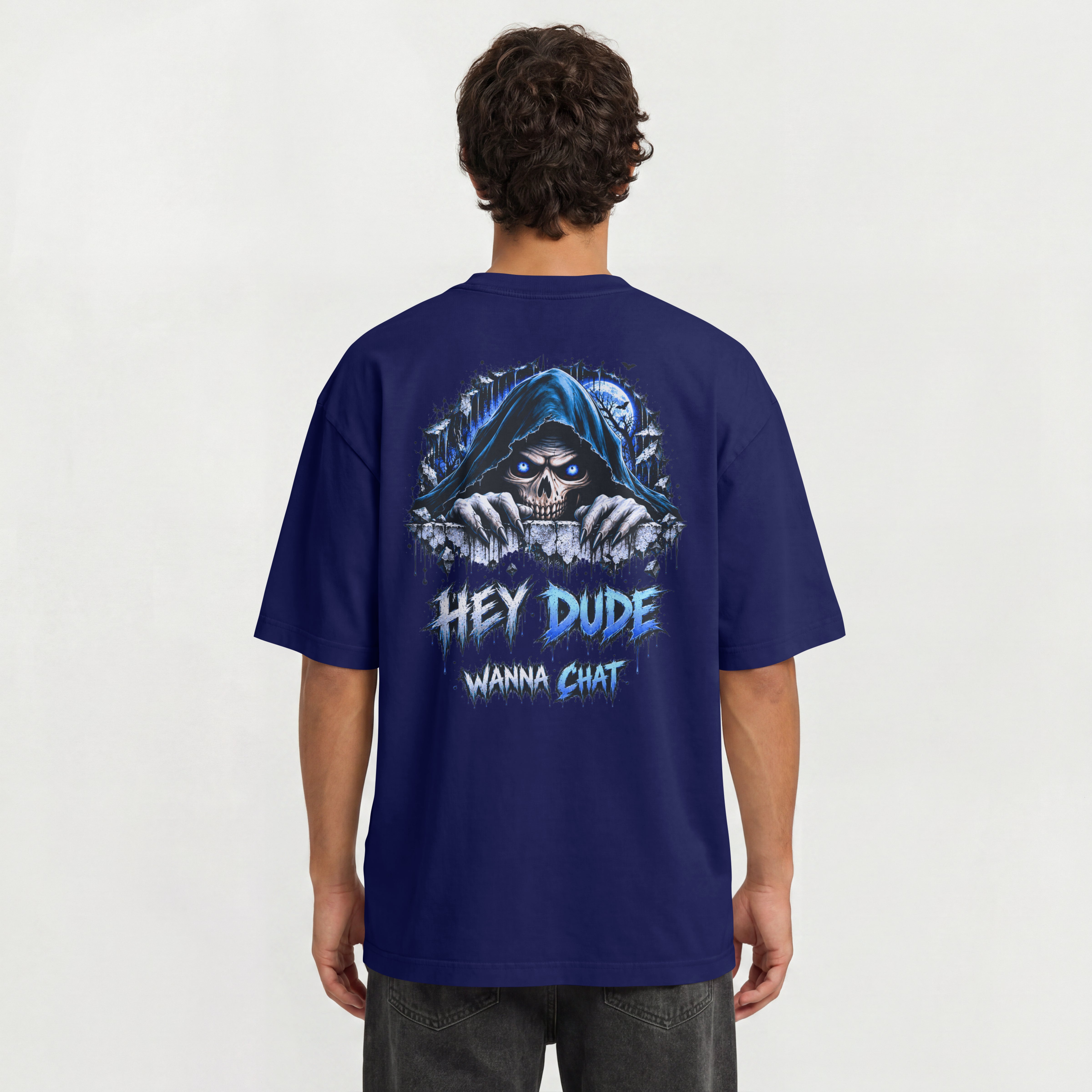 MENS SCARY STREETWEAR OVERSIZED T SIRT - HEY DUDE