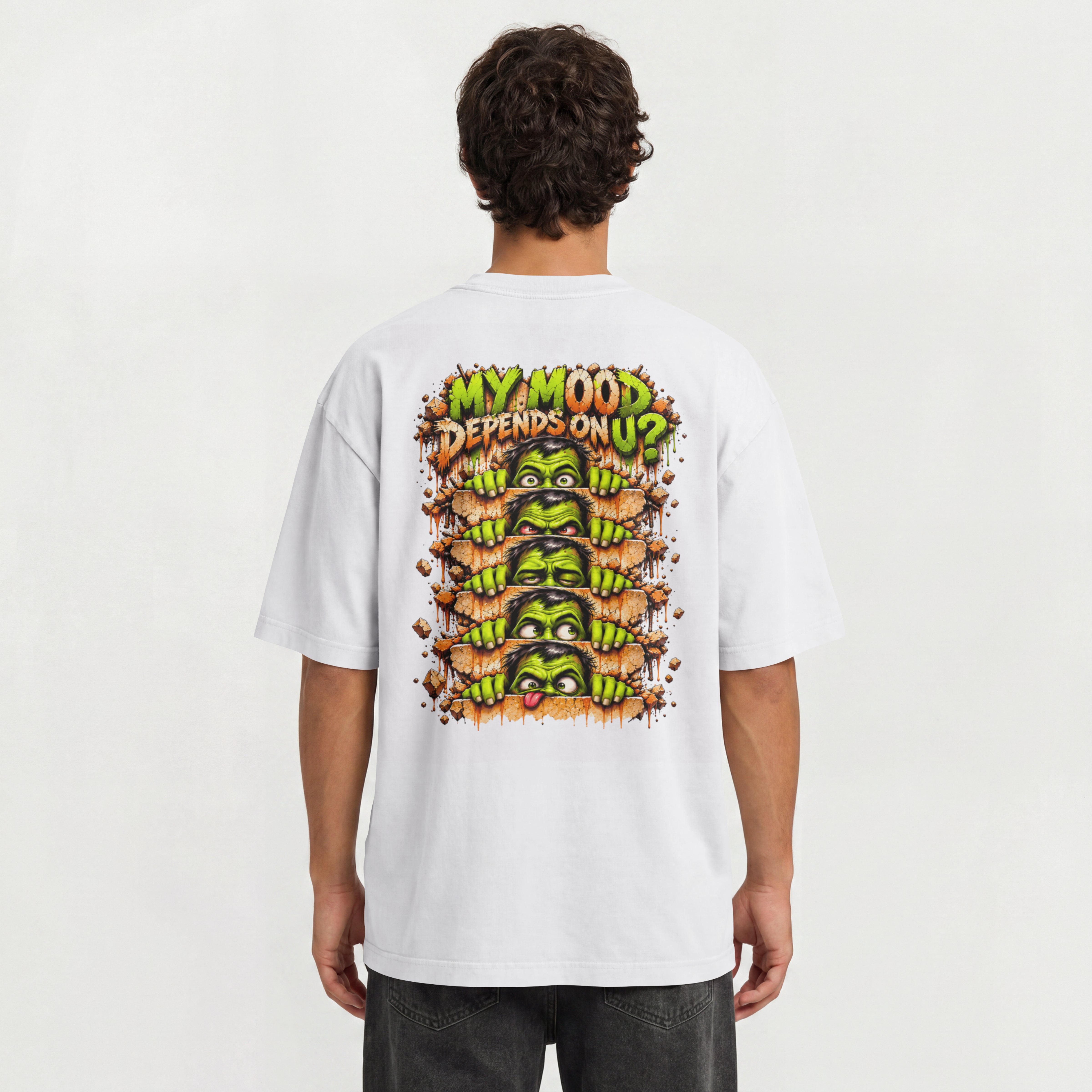 MENS STREETWEAR OVERSIZED T SHIRT - MY MOOD