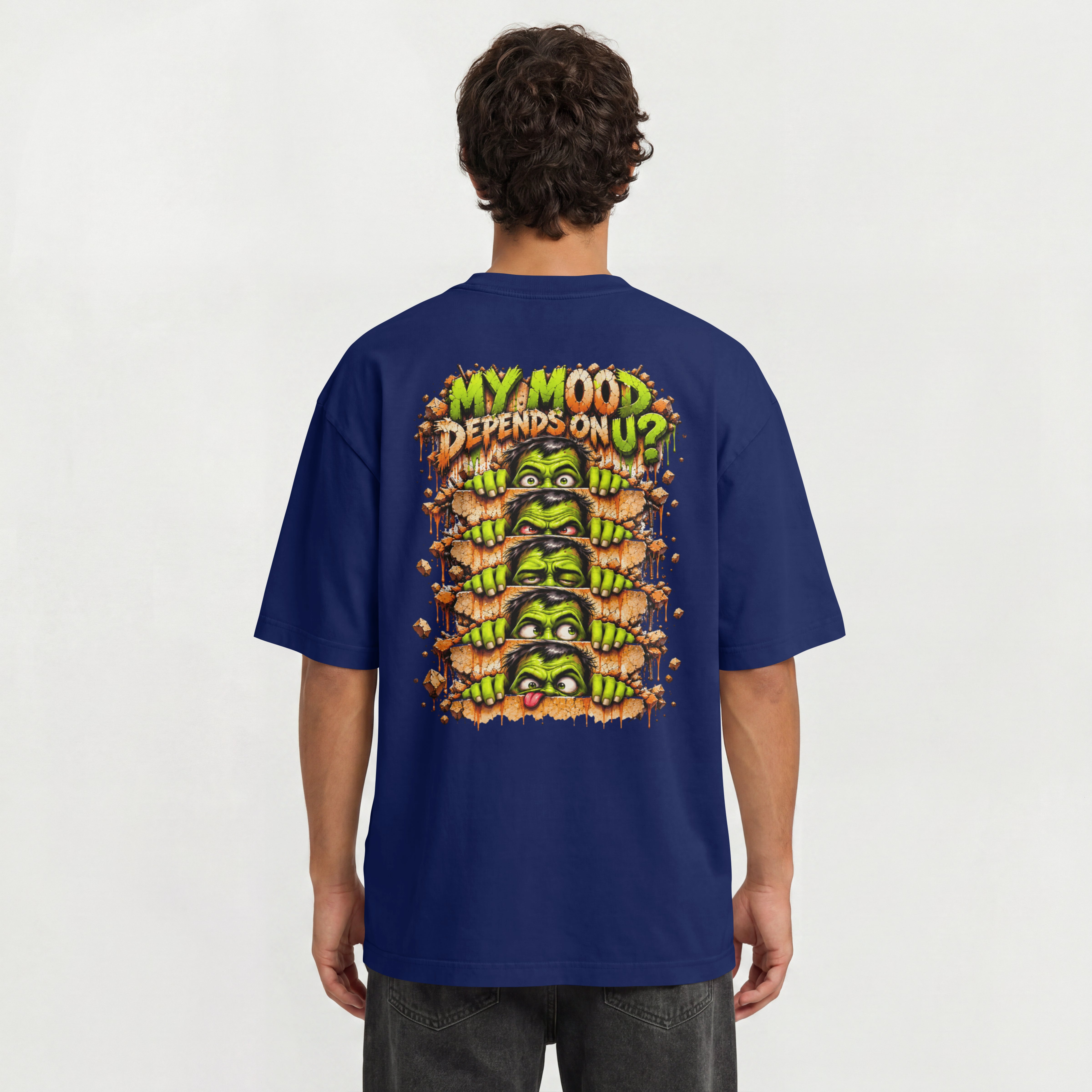 MENS STREETWEAR OVERSIZED T SHIRT - MY MOOD