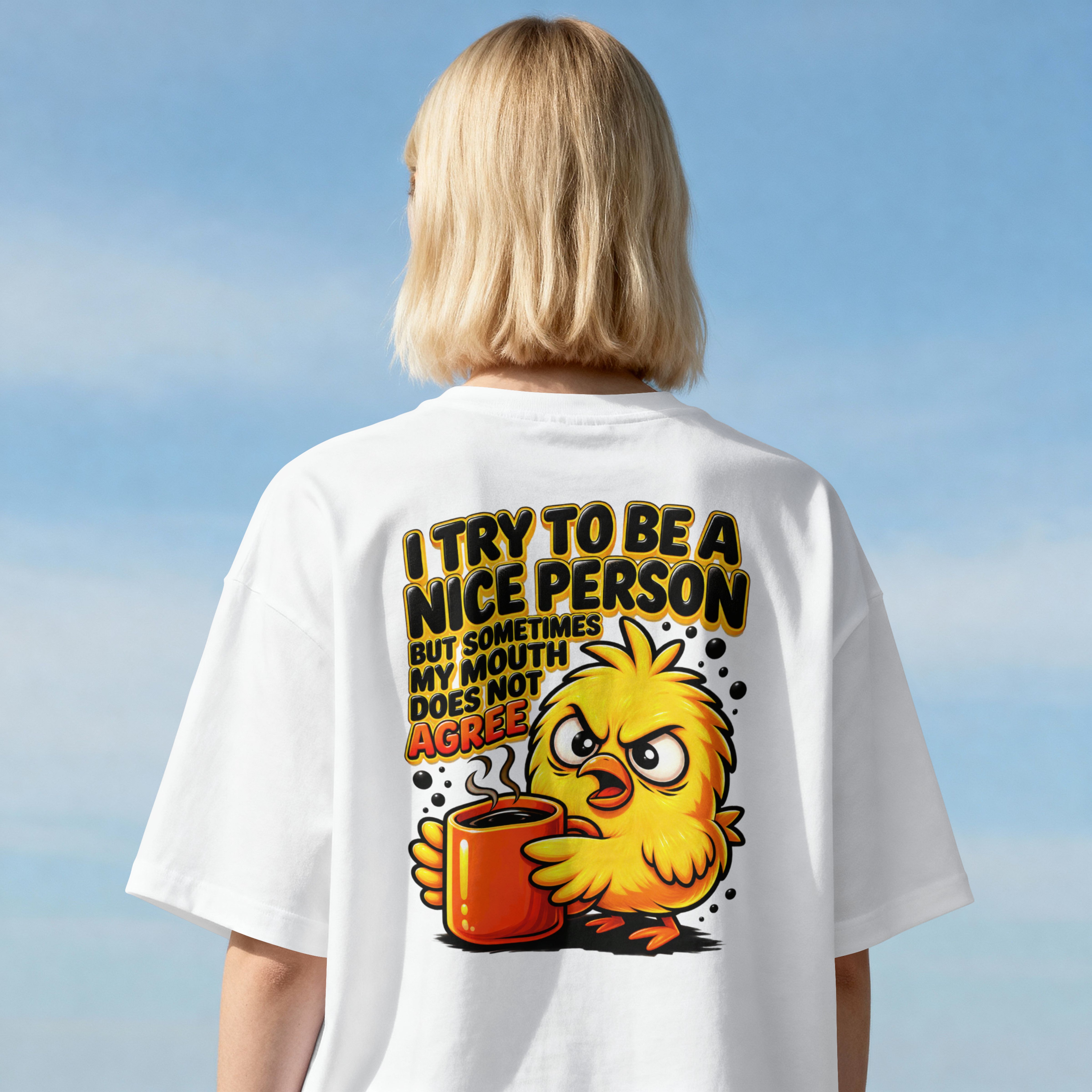 WOMENS TRENDY STREET WEAR - OVERSIZED T SHIRT