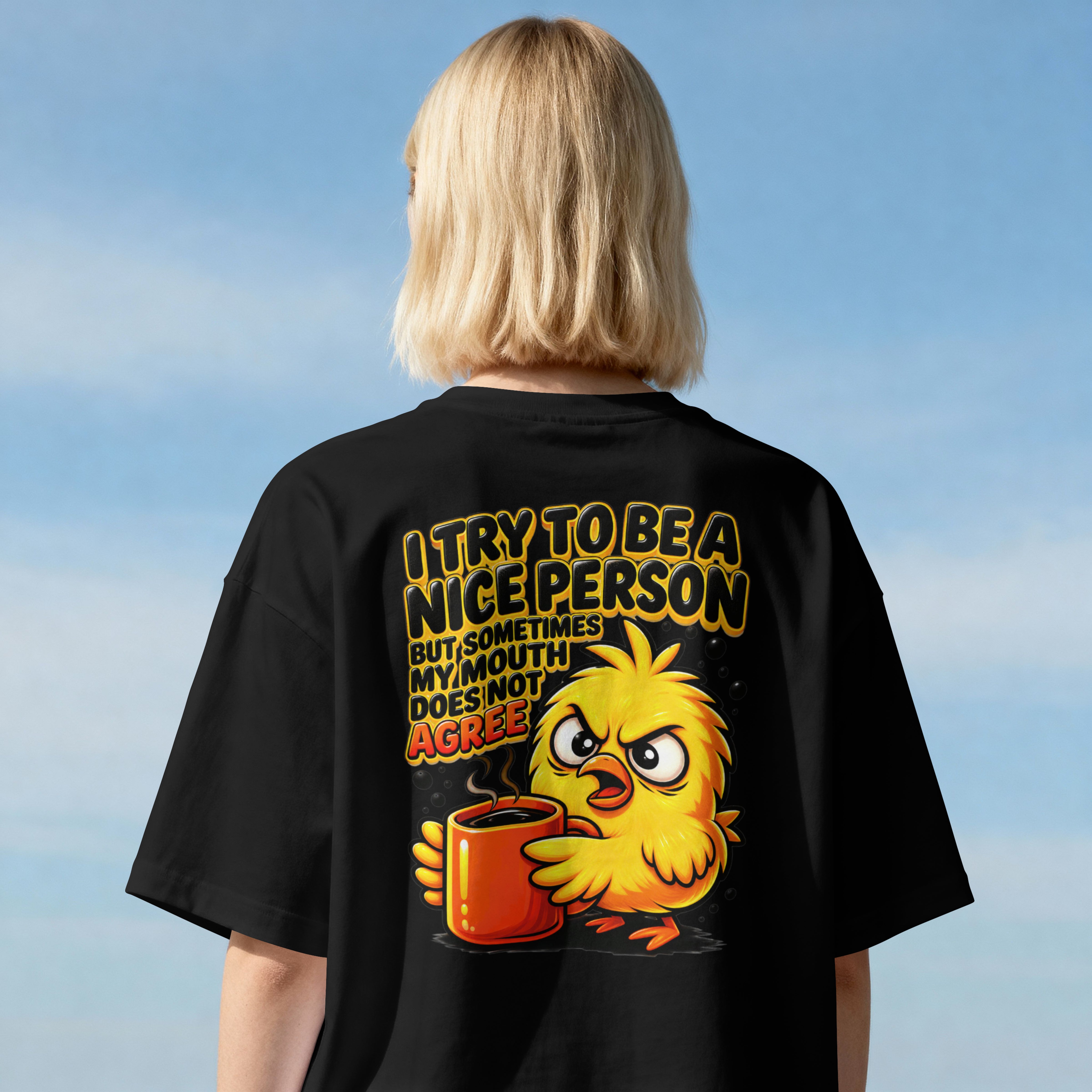 WOMENS TRENDY STREET WEAR - OVERSIZED T SHIRT