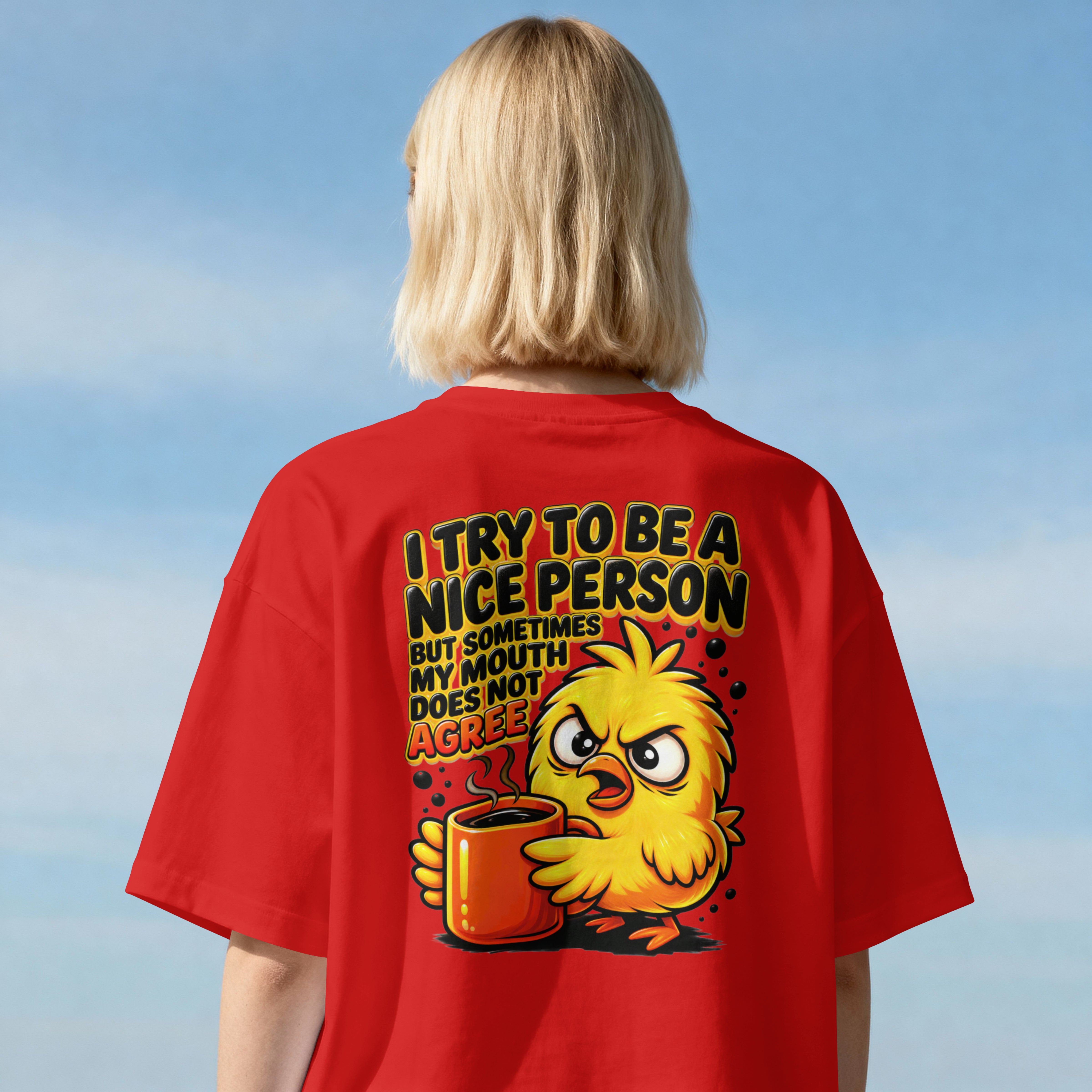 WOMENS TRENDY STREET WEAR - OVERSIZED T SHIRT