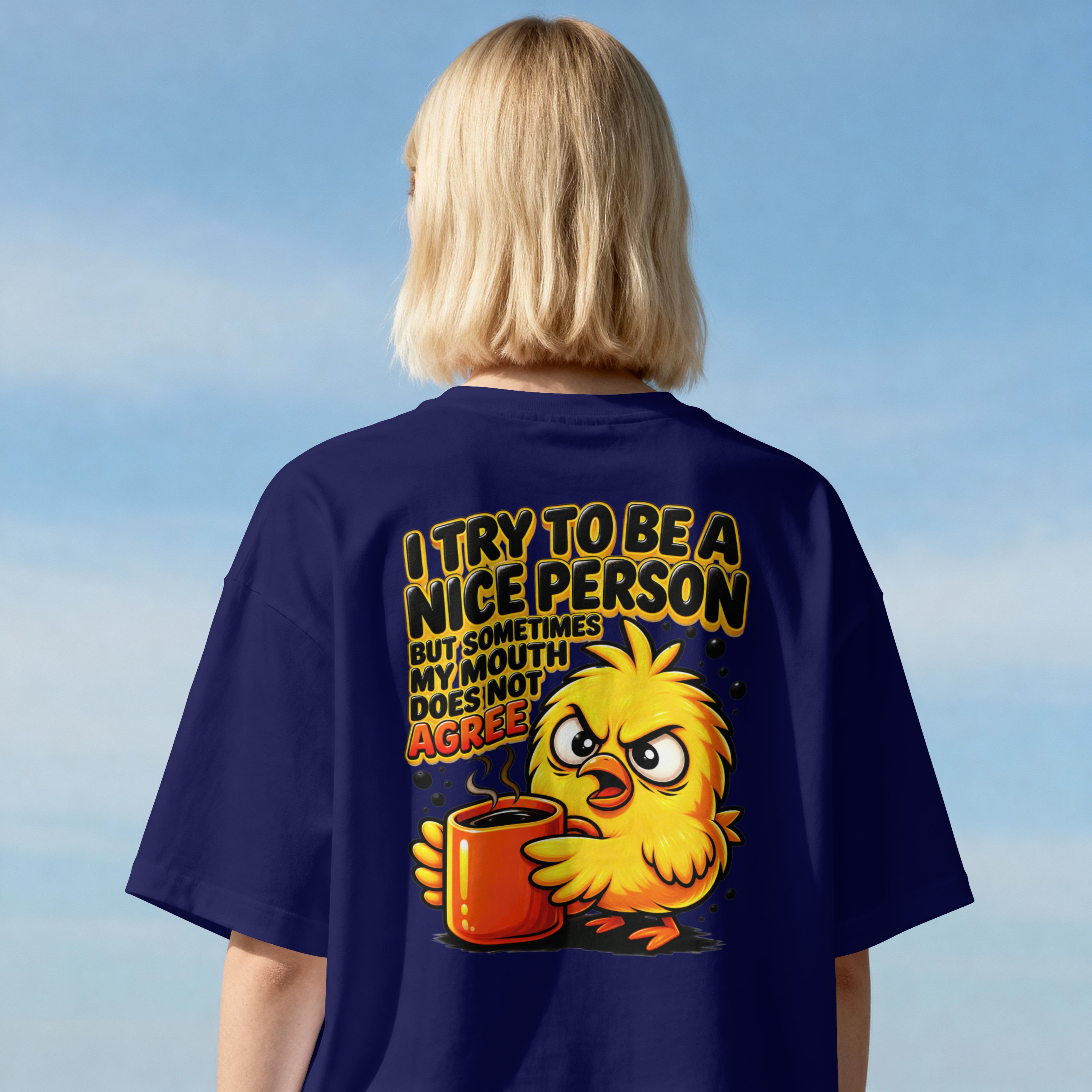 WOMENS TRENDY STREET WEAR - OVERSIZED T SHIRT