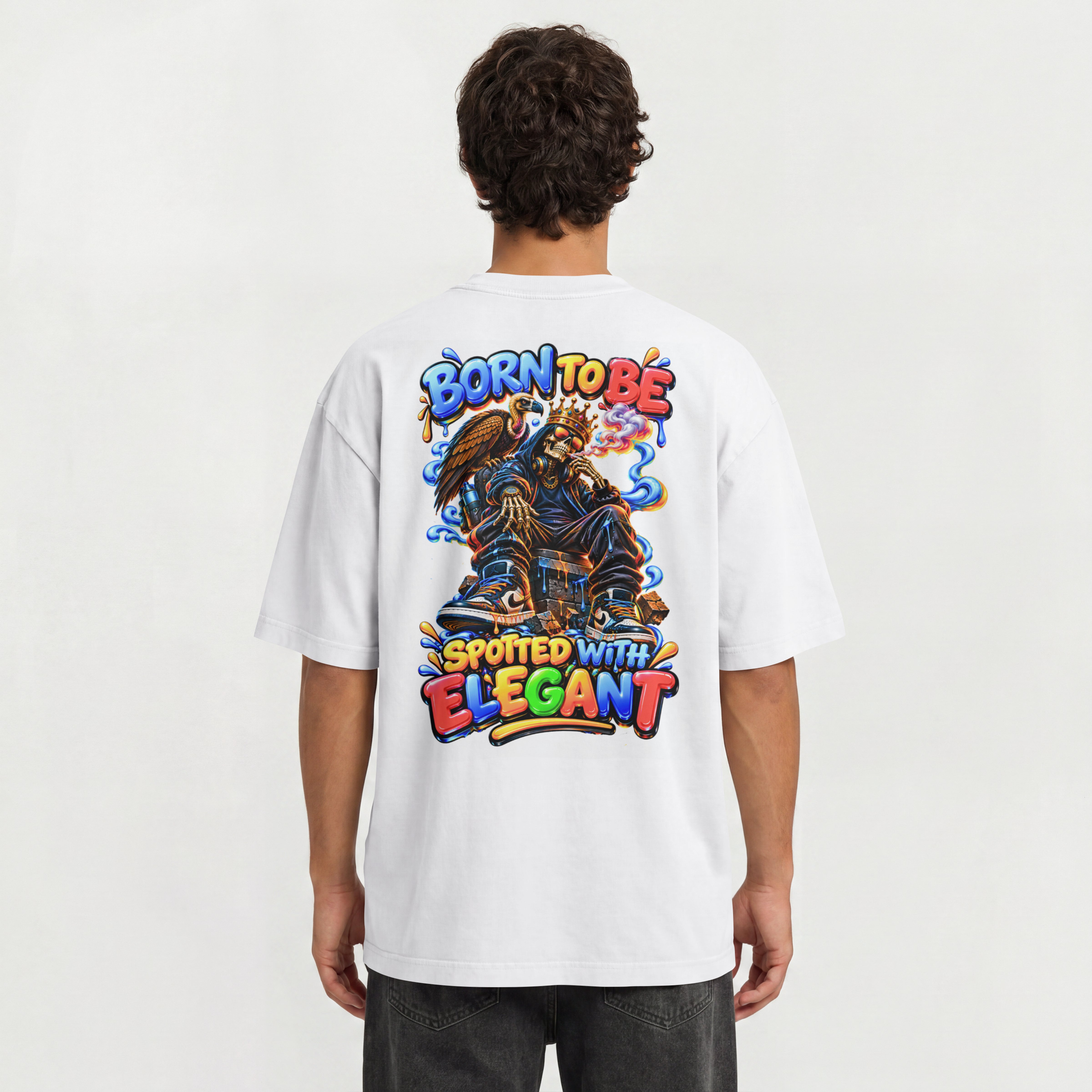 MENS TRENDIN OVERSIZED T SHIRT - BORN TO BE ELEGANT
