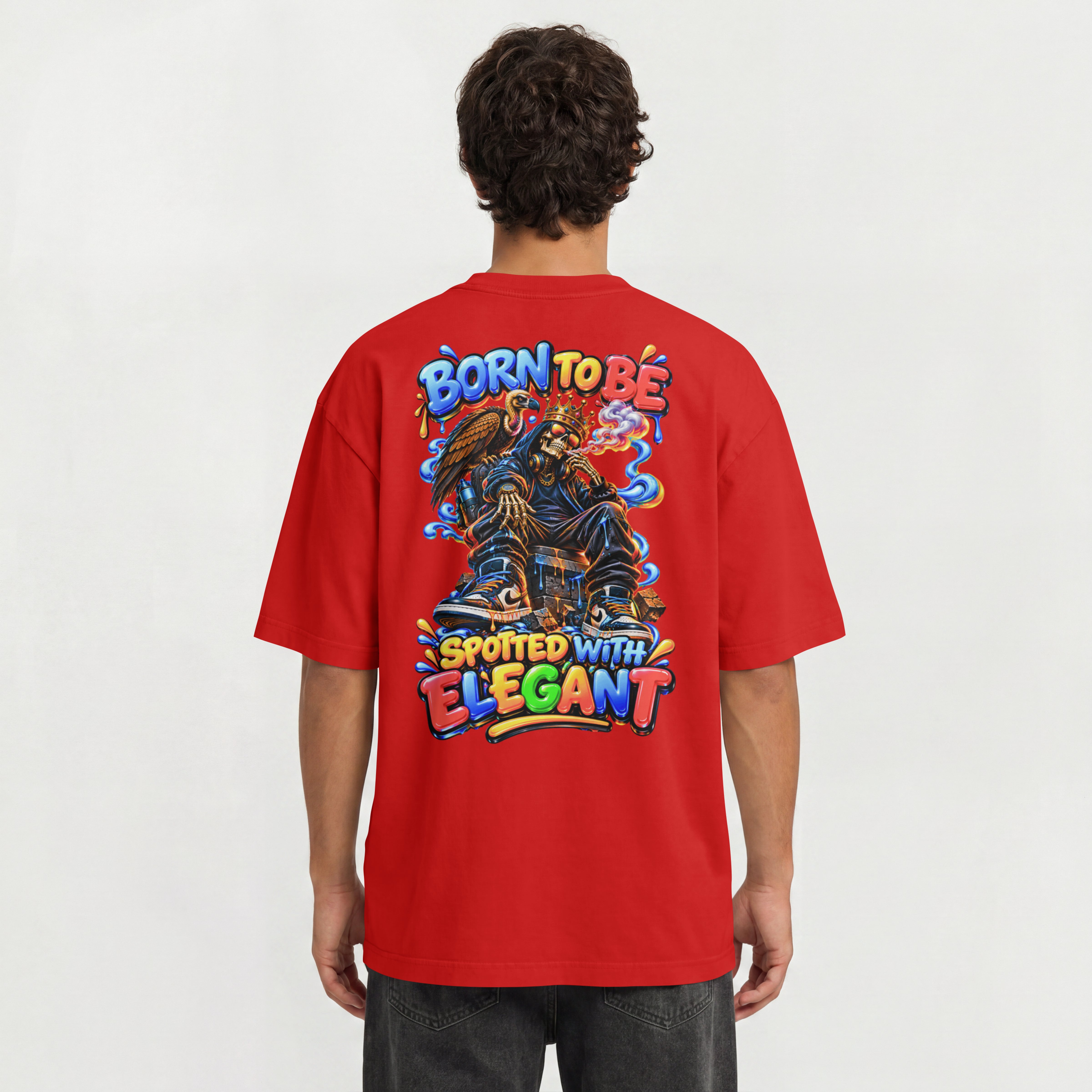 MENS TRENDIN OVERSIZED T SHIRT - BORN TO BE ELEGANT