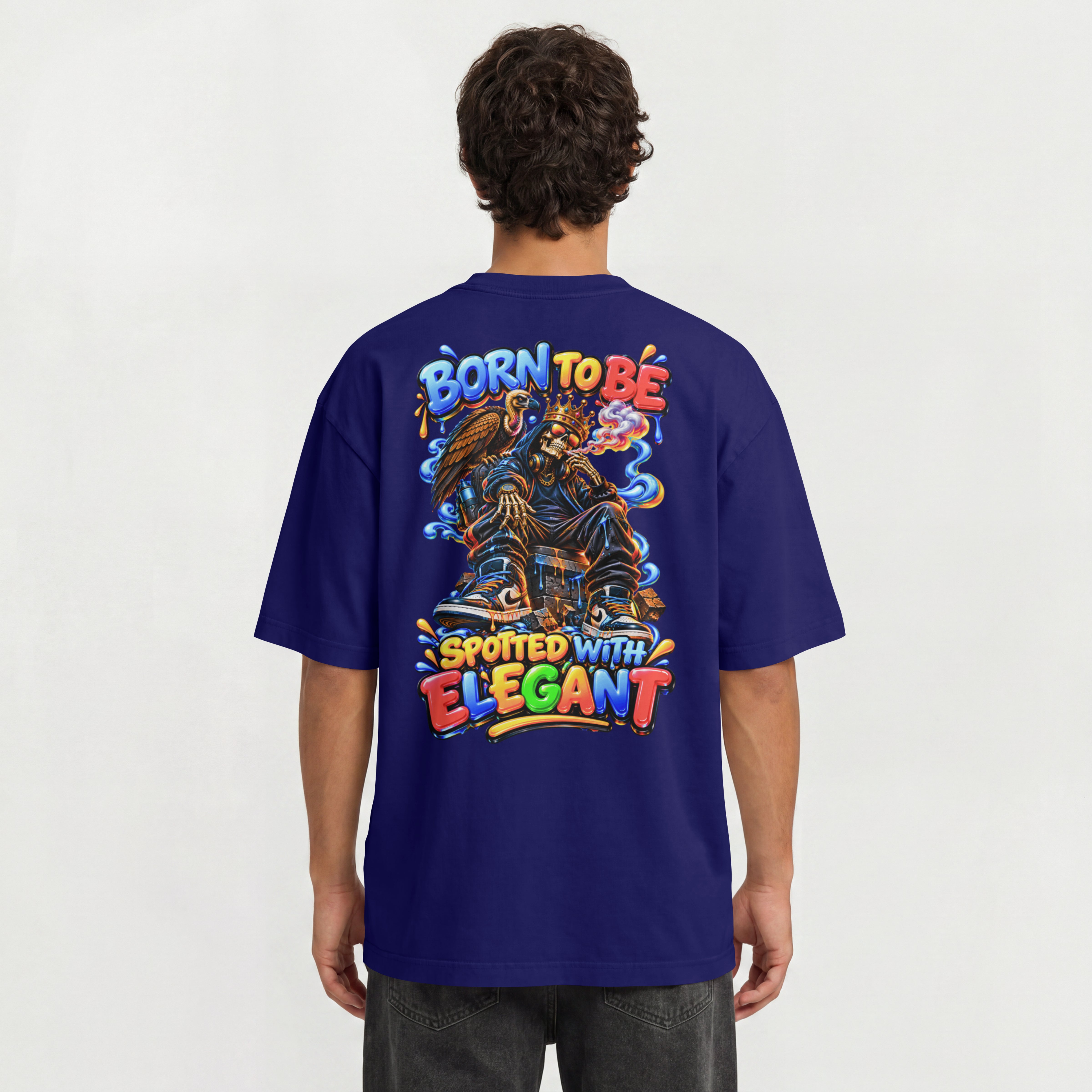 MENS TRENDIN OVERSIZED T SHIRT - BORN TO BE ELEGANT