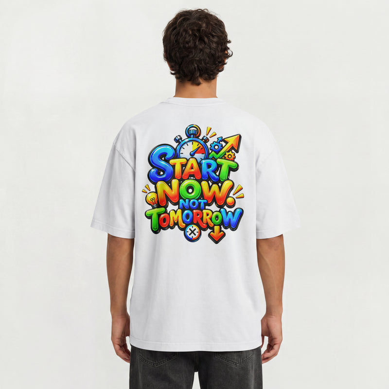 UNISEX TRENDY STRETWEAR OVERSIZED T SHIRT - START TODAY