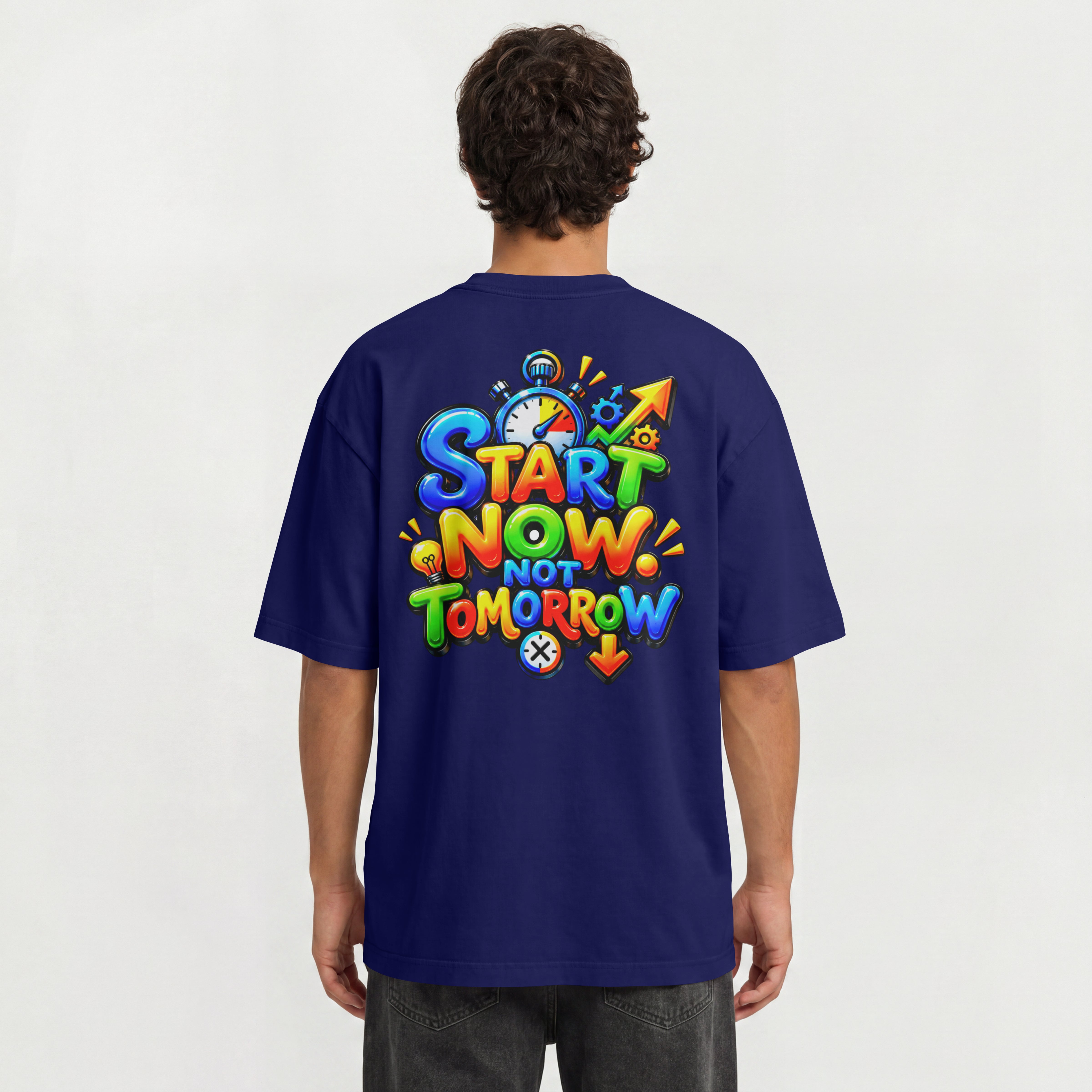 UNISEX TRENDY STRETWEAR OVERSIZED T SHIRT - START TODAY