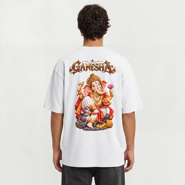 UNISEX DIVINE OVERSIZED T SHIRT - LORD GANESHA
