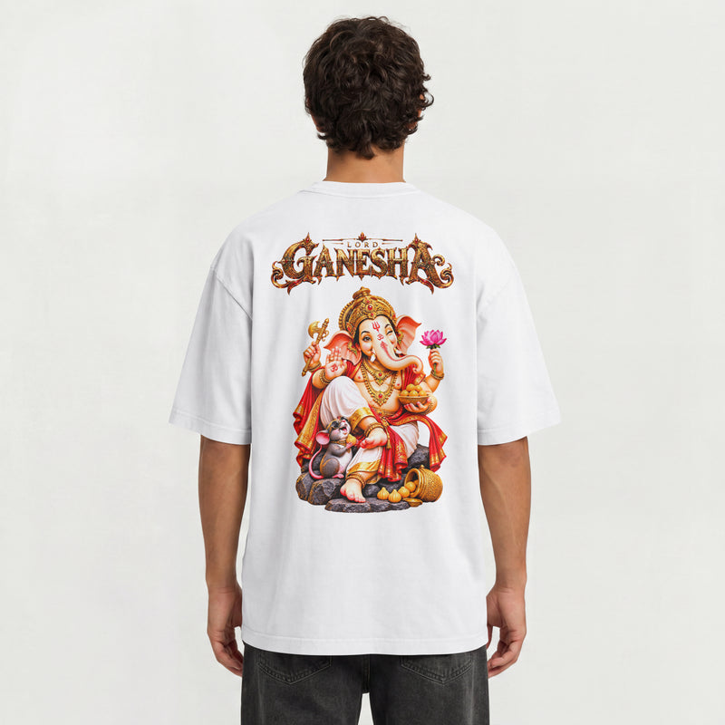 UNISEX DIVINE OVERSIZED T SHIRT - LORD GANESHA