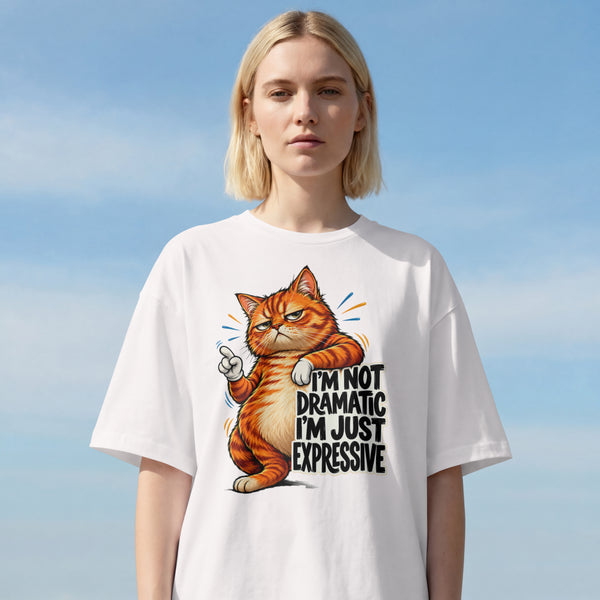 WOMENS TREND STREEWEAR OVERSIZED T SHIRT - DRAMATIC