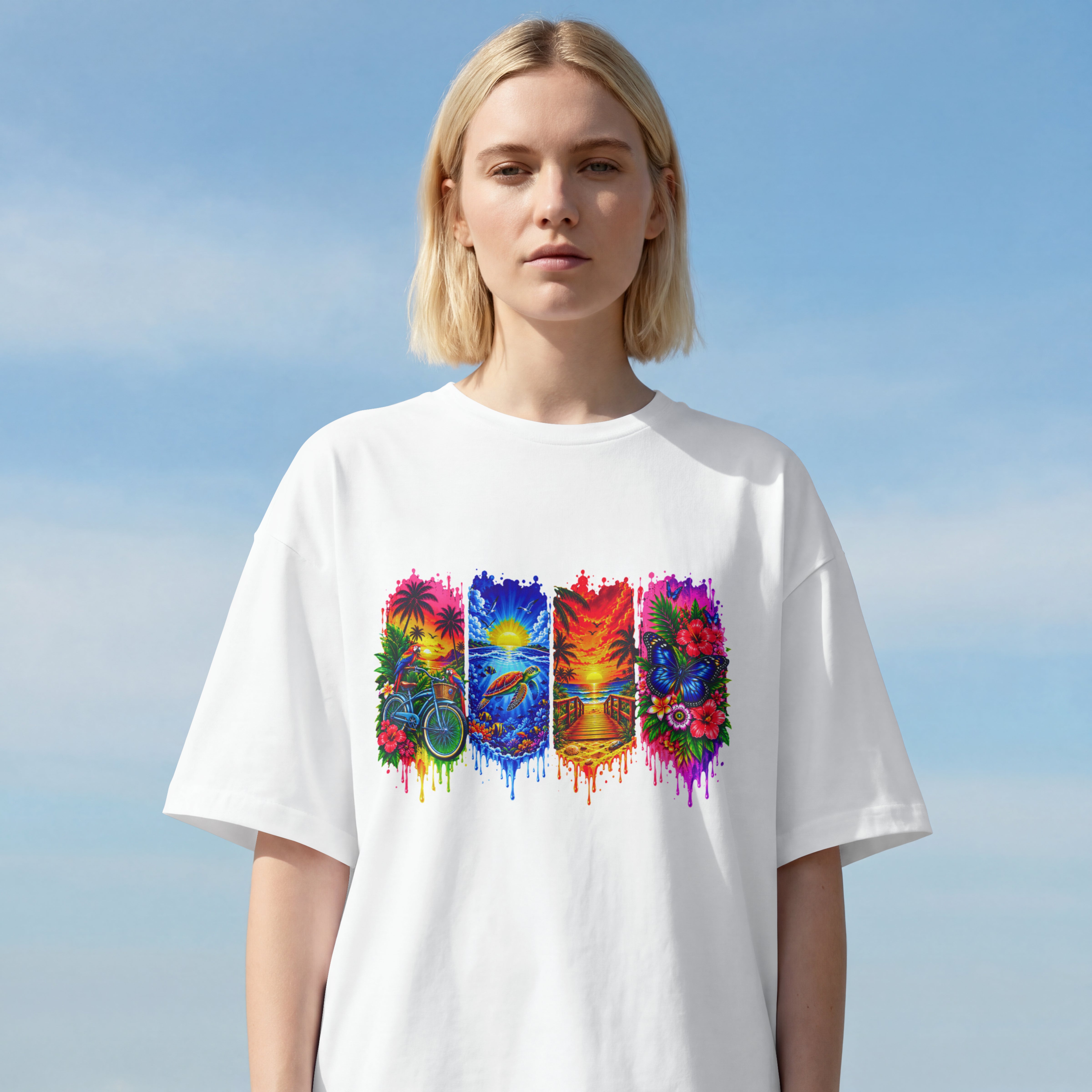 WOMENS STREET WEAR OVERSIZED T SHIRT - OUTDOOR