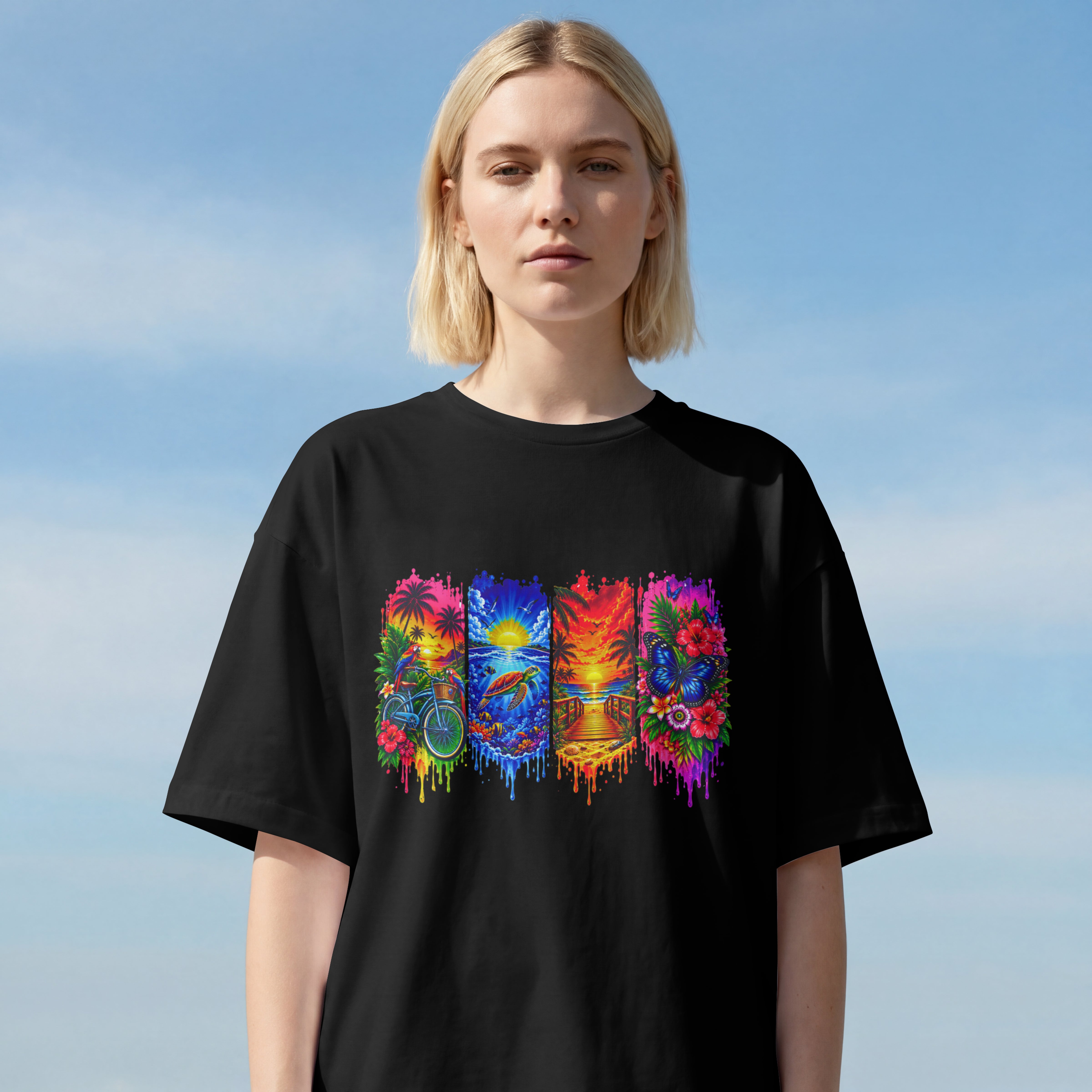 WOMENS STREET WEAR OVERSIZED T SHIRT - OUTDOOR
