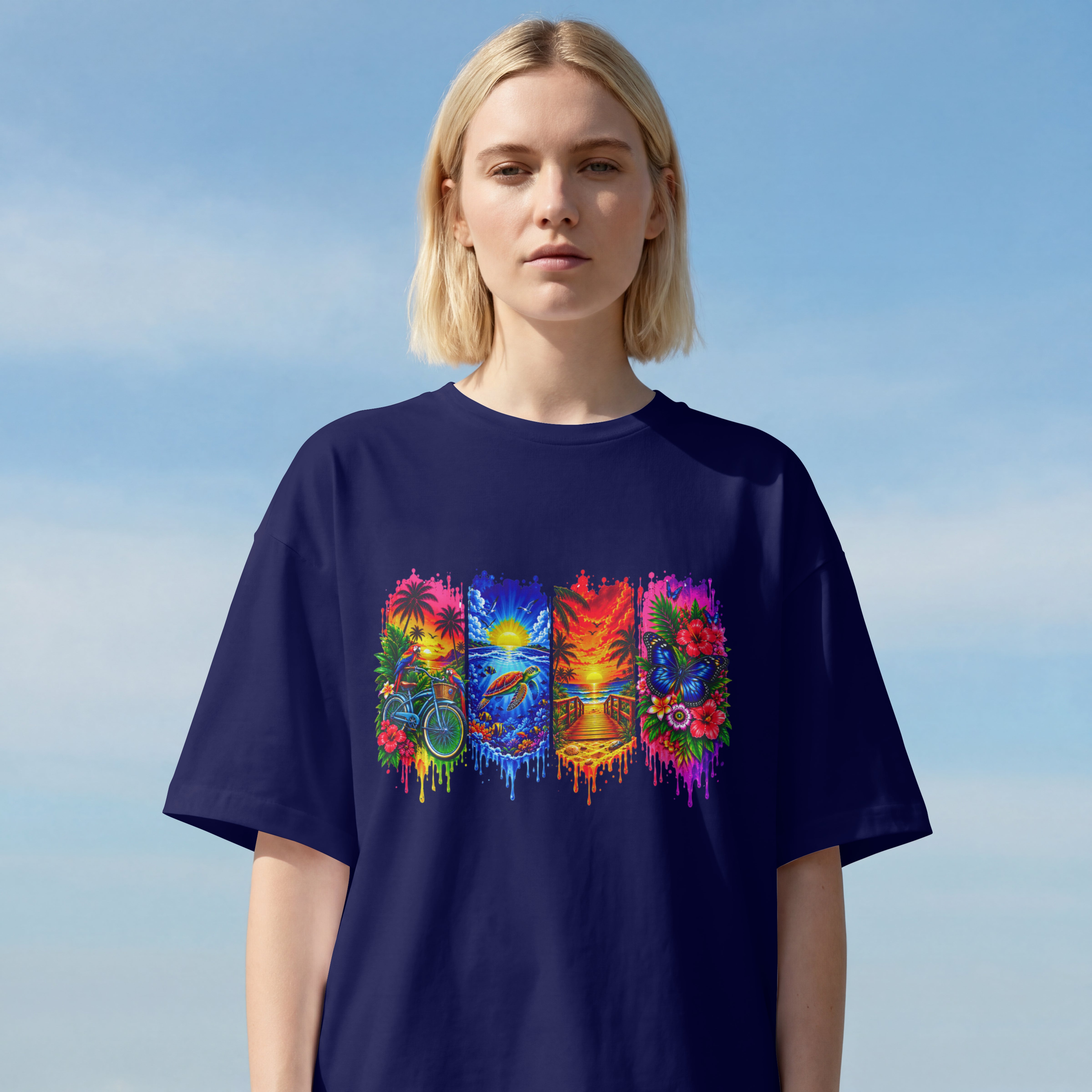 WOMENS STREET WEAR OVERSIZED T SHIRT - OUTDOOR