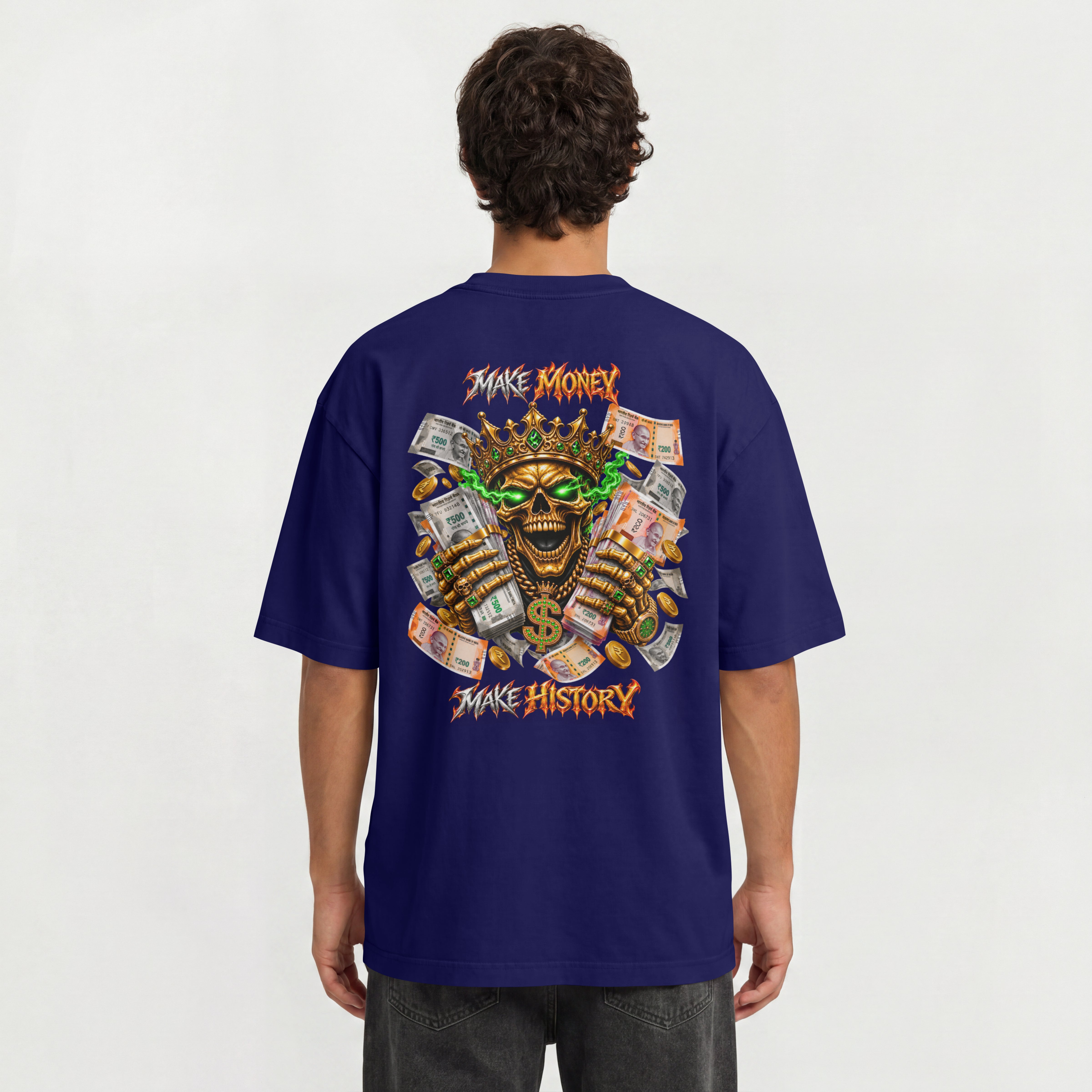 UNISEX TRENDY STREETWEAR OVERSIZED T SHIRT - MAKE MONEY