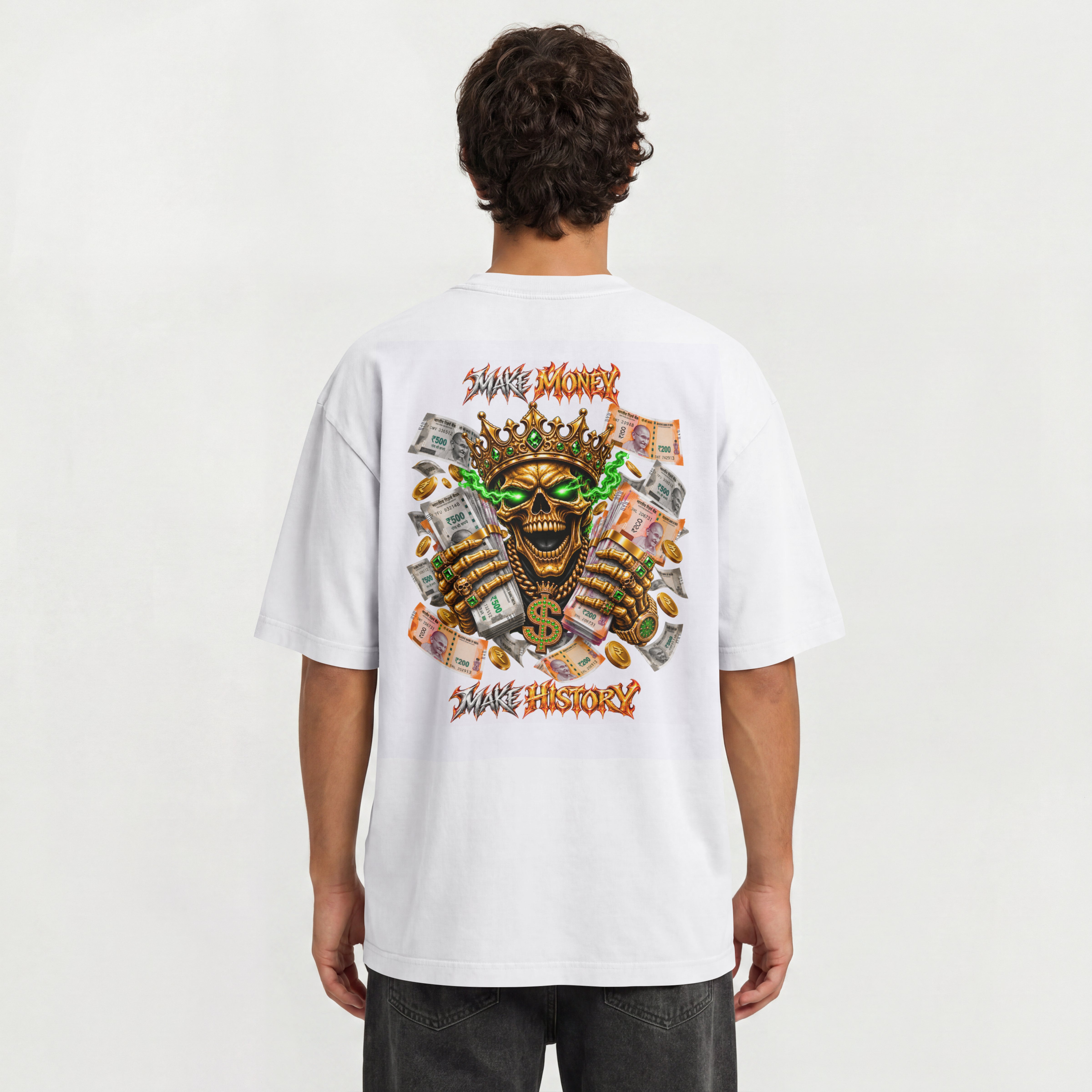 UNISEX TRENDY STREETWEAR OVERSIZED T SHIRT - MAKE MONEY