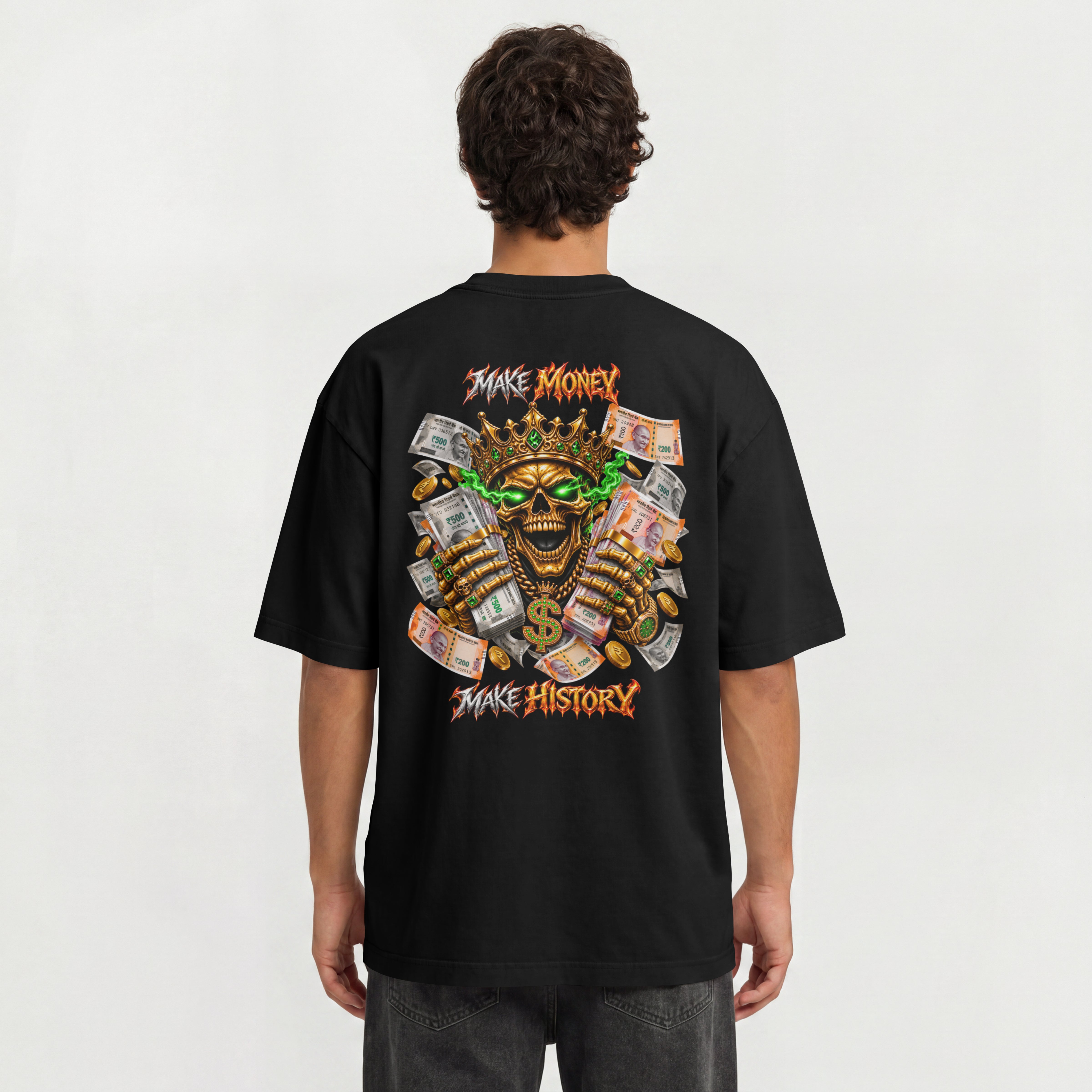 UNISEX TRENDY STREETWEAR OVERSIZED T SHIRT - MAKE MONEY