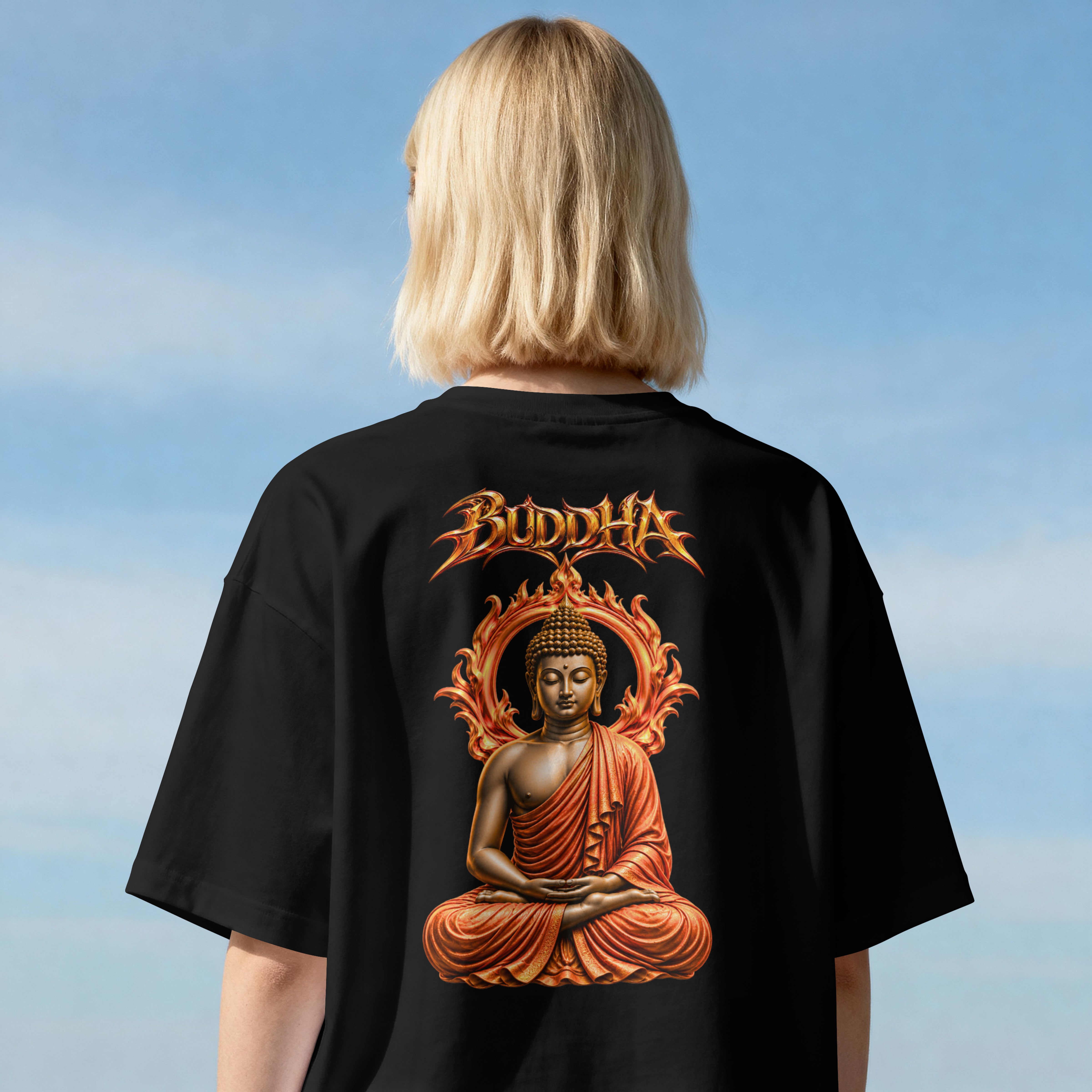 UNISEX DIVINE OVERSIZED T SHIRT - BUDDHA