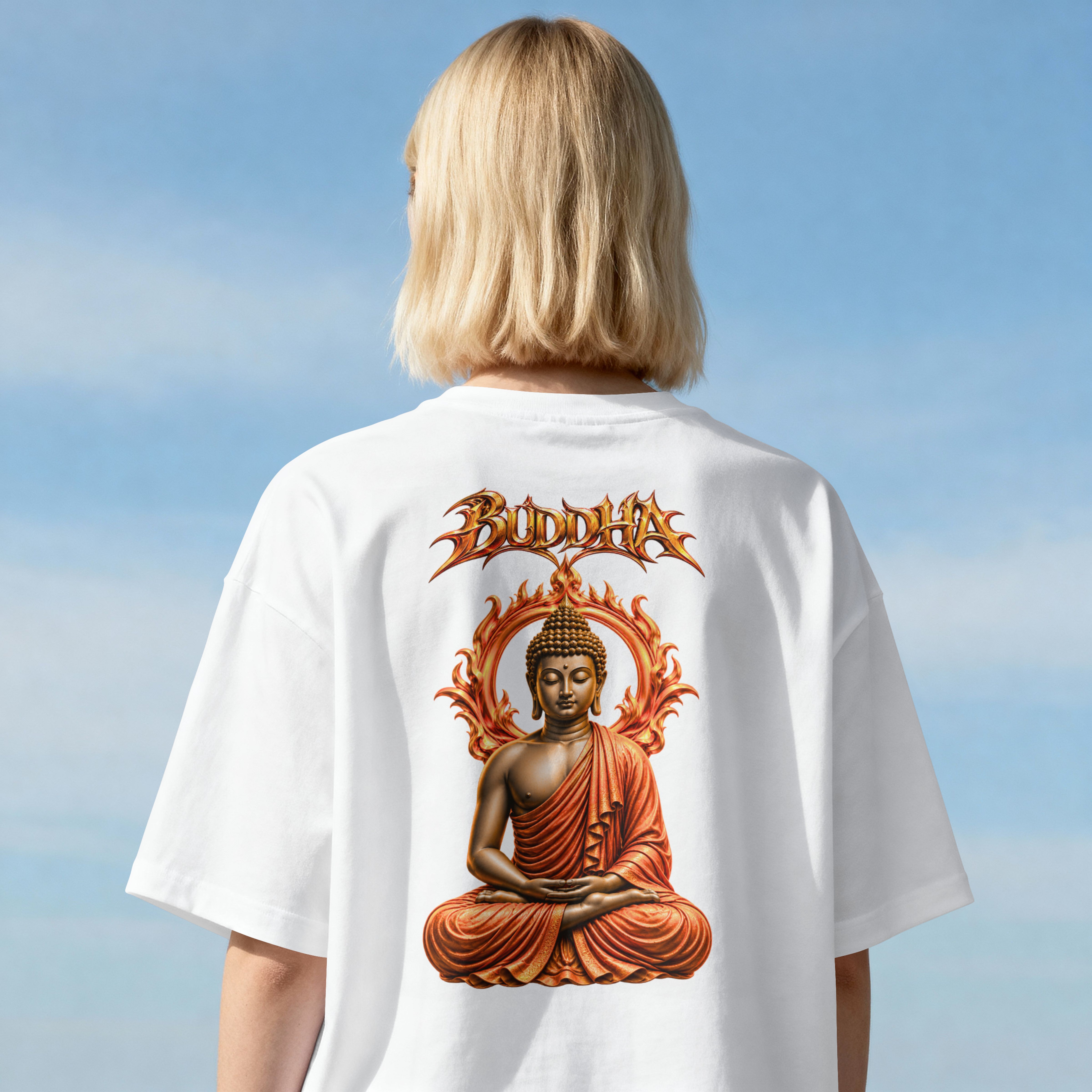 UNISEX DIVINE OVERSIZED T SHIRT - BUDDHA