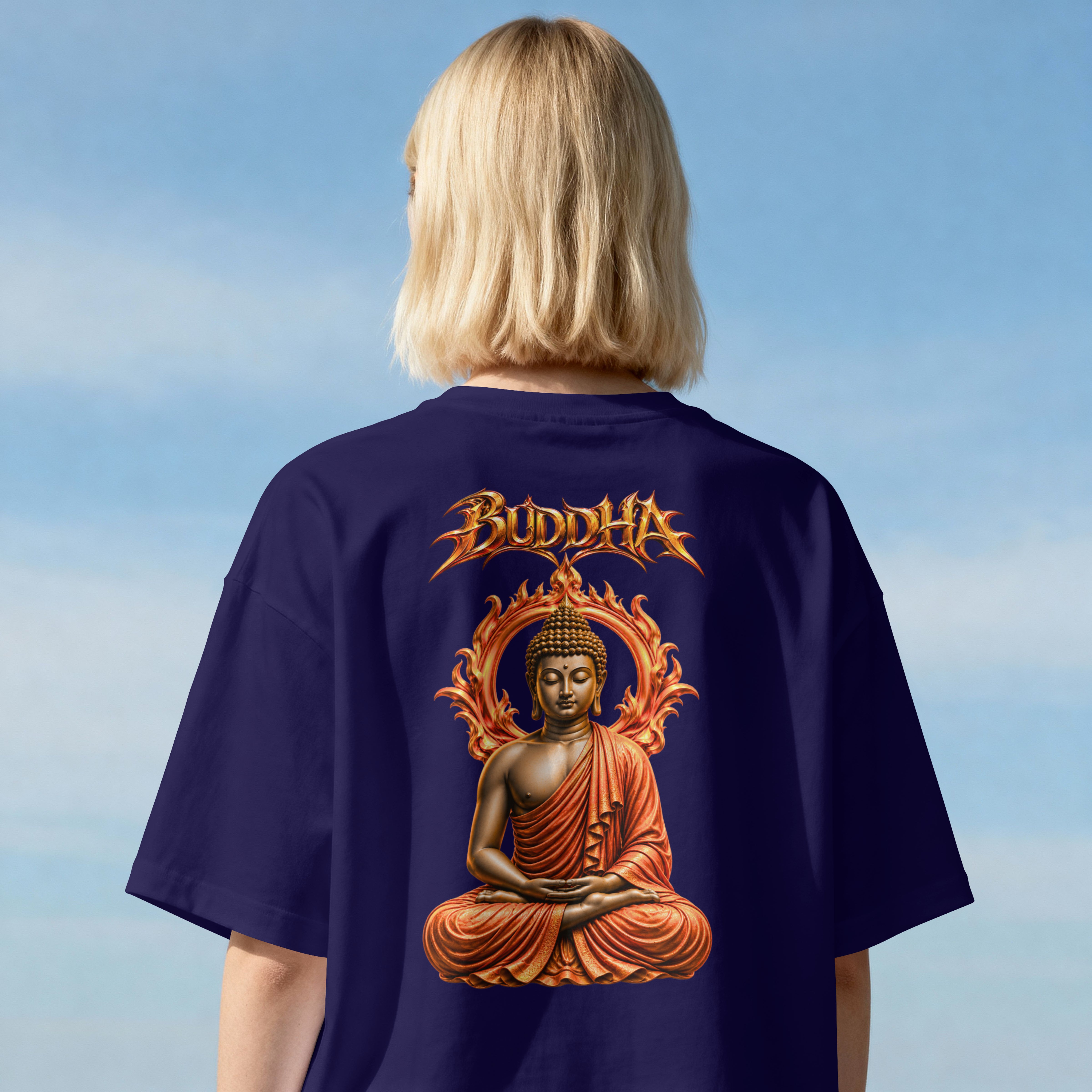 UNISEX DIVINE OVERSIZED T SHIRT - BUDDHA