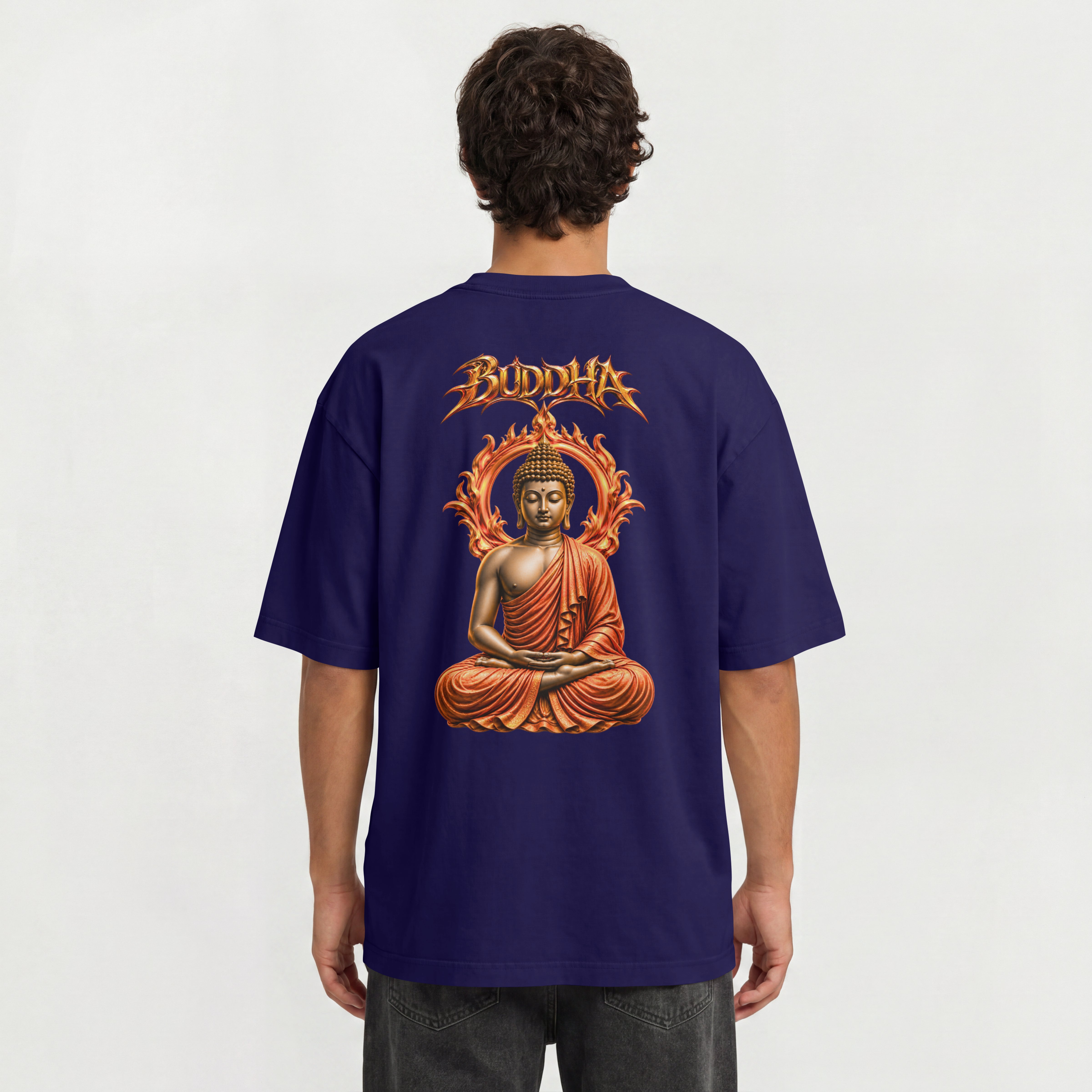 UNISEX DIVINE OVERSIZED T SHIRT - BUDDHA
