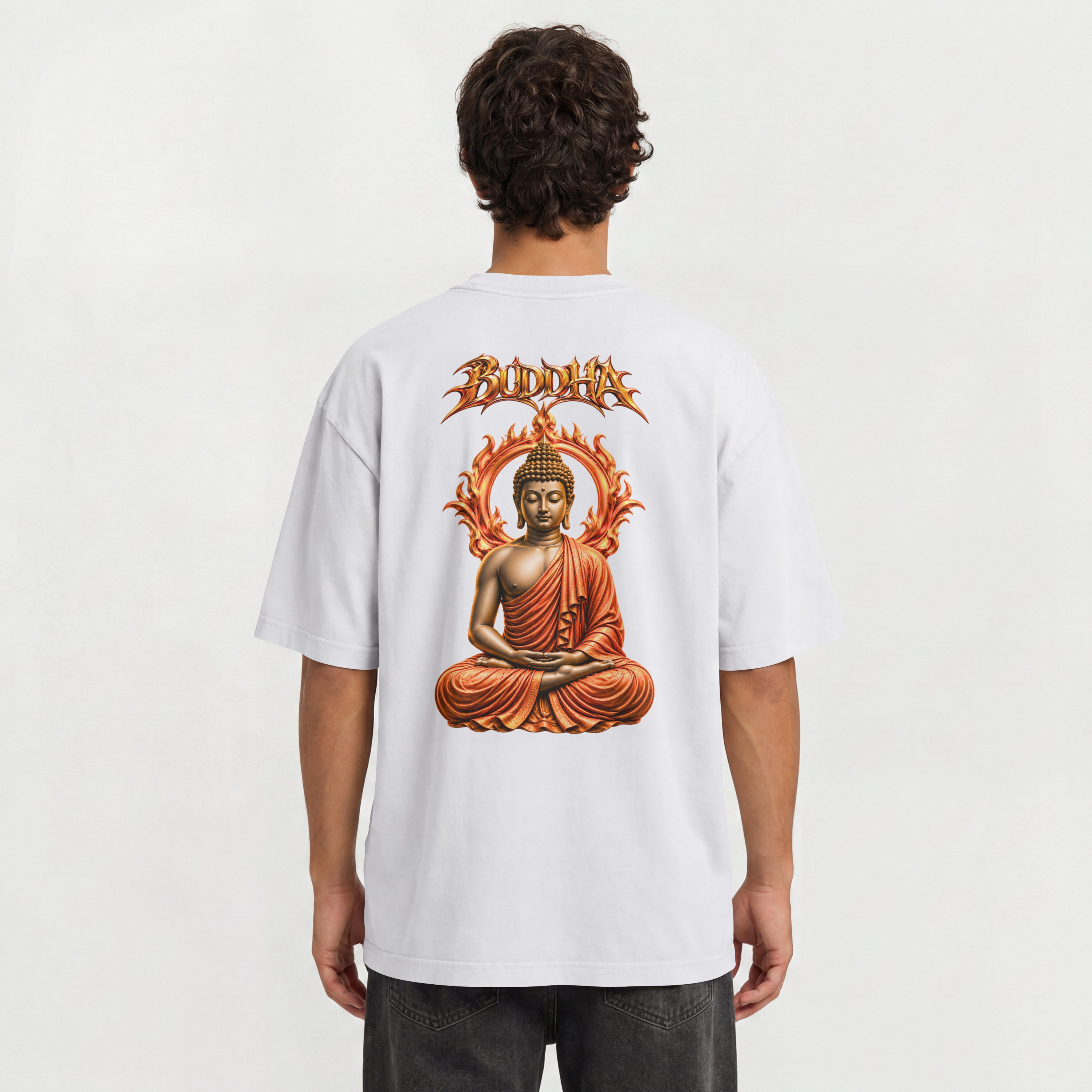UNISEX DIVINE OVERSIZED T SHIRT - BUDDHA