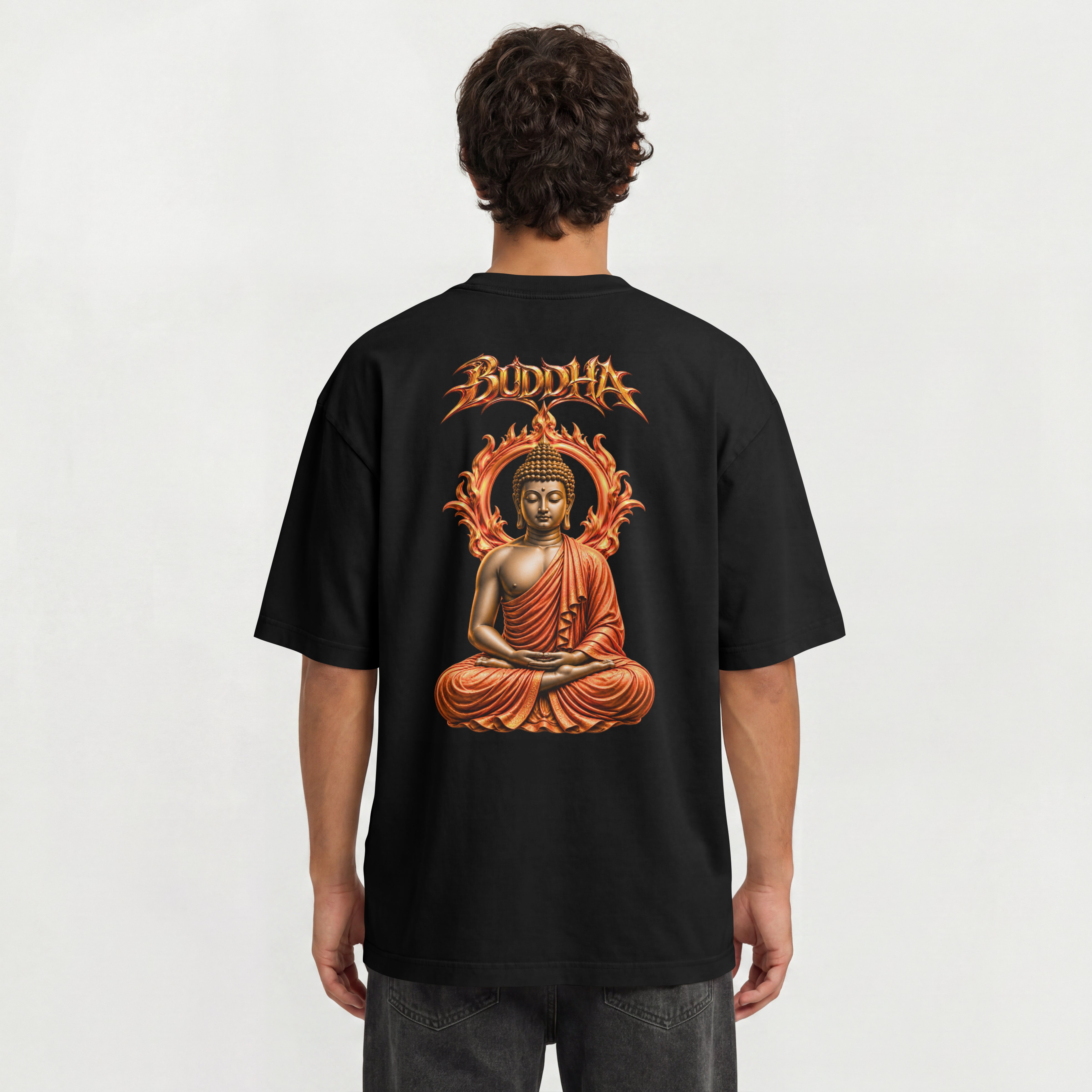 UNISEX DIVINE OVERSIZED T SHIRT - BUDDHA
