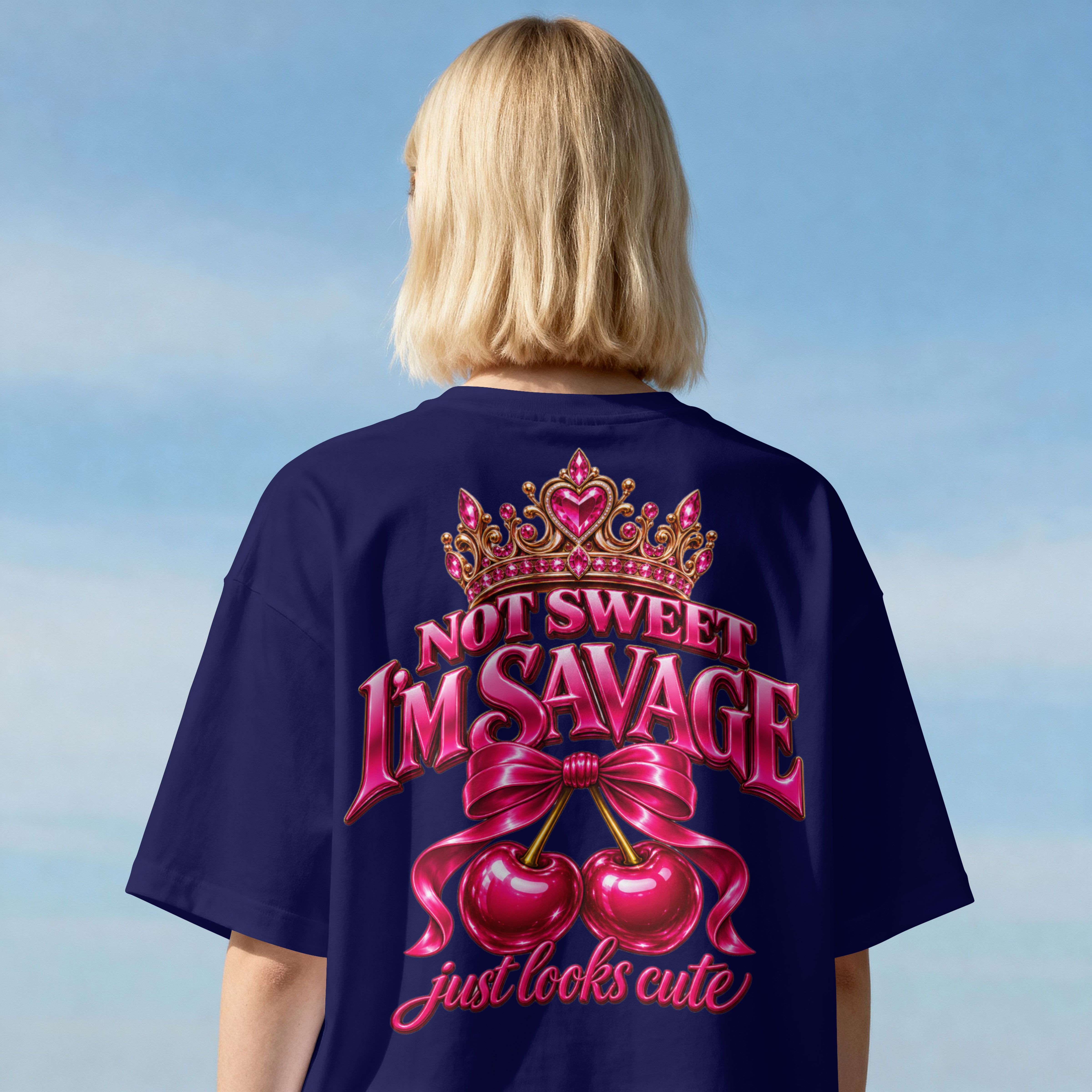 WOMENS TRENDY OVERSIZED  SHIRT - SAVAGE