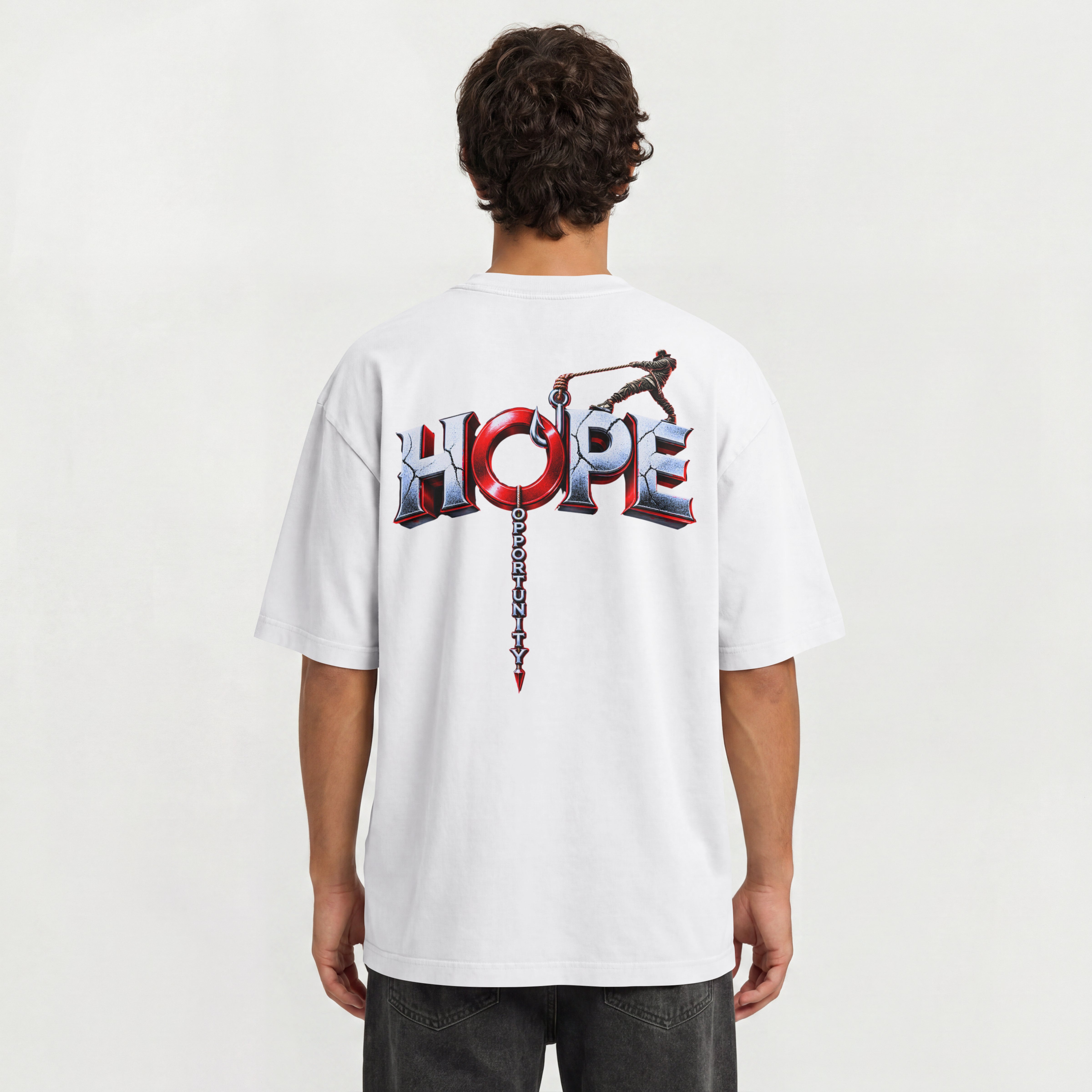 UNISEX TRENDY MOTIVATE OVERSIZED T SHIRT - HOPE