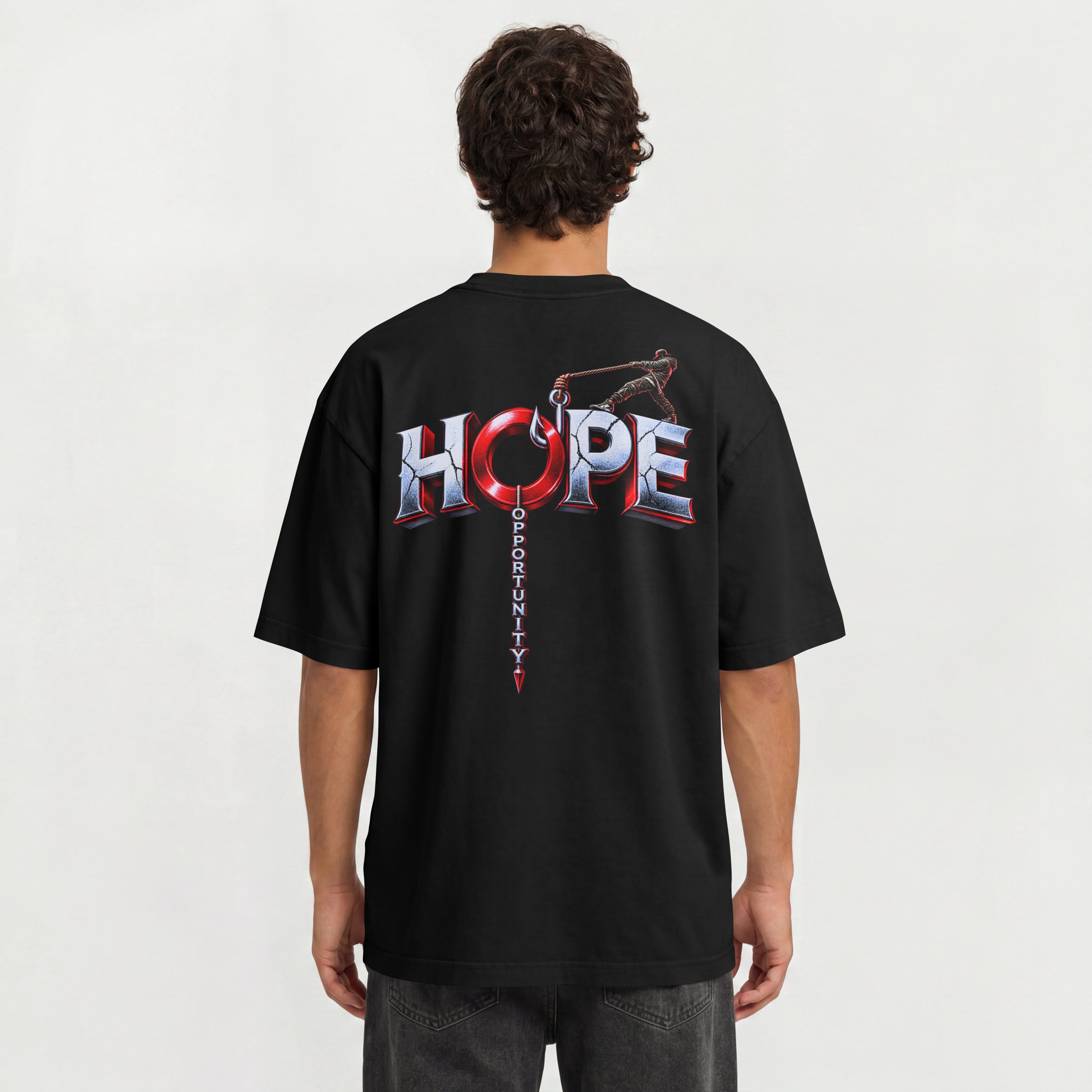 UNISEX TRENDY MOTIVATE OVERSIZED T SHIRT - HOPE