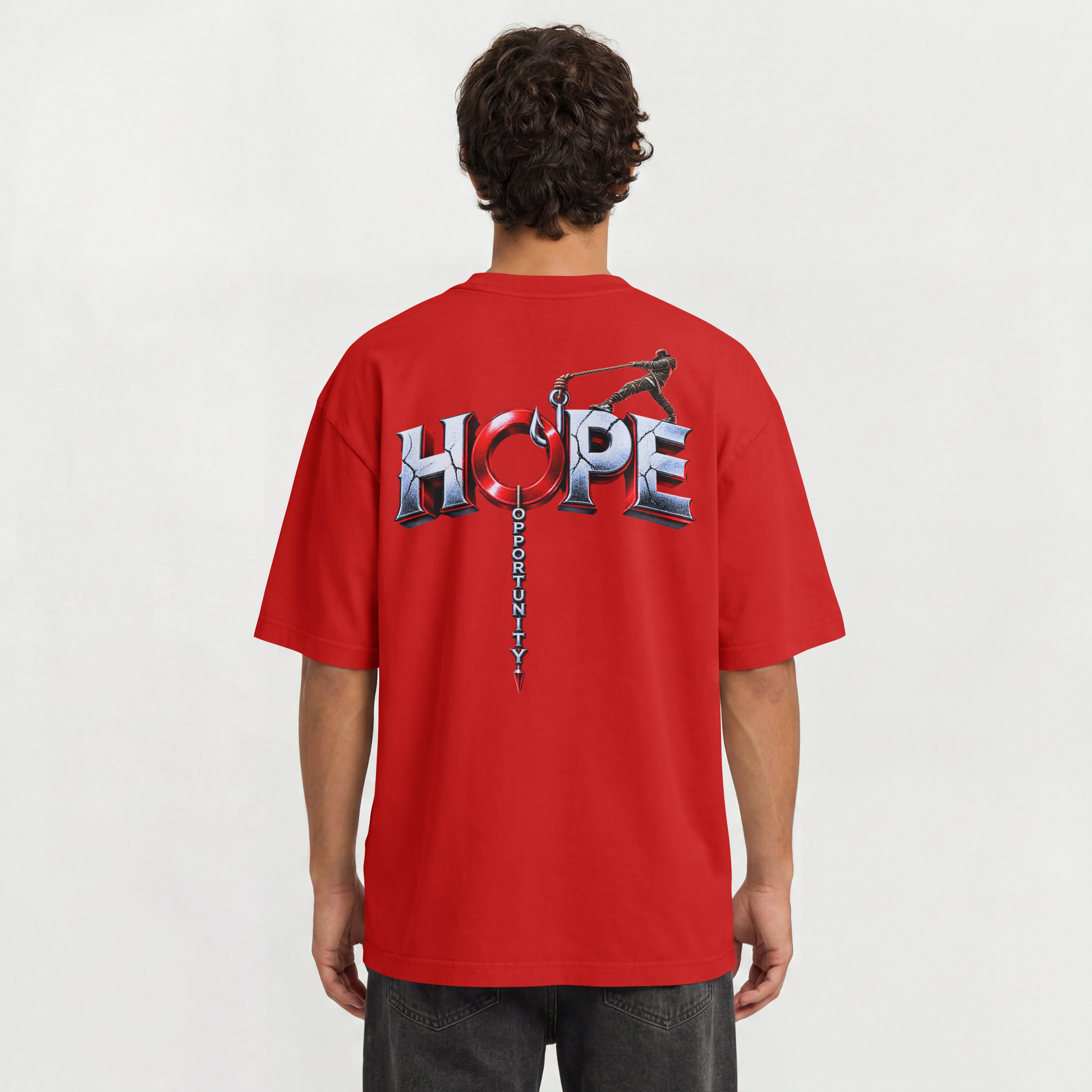 UNISEX TRENDY MOTIVATE OVERSIZED T SHIRT - HOPE