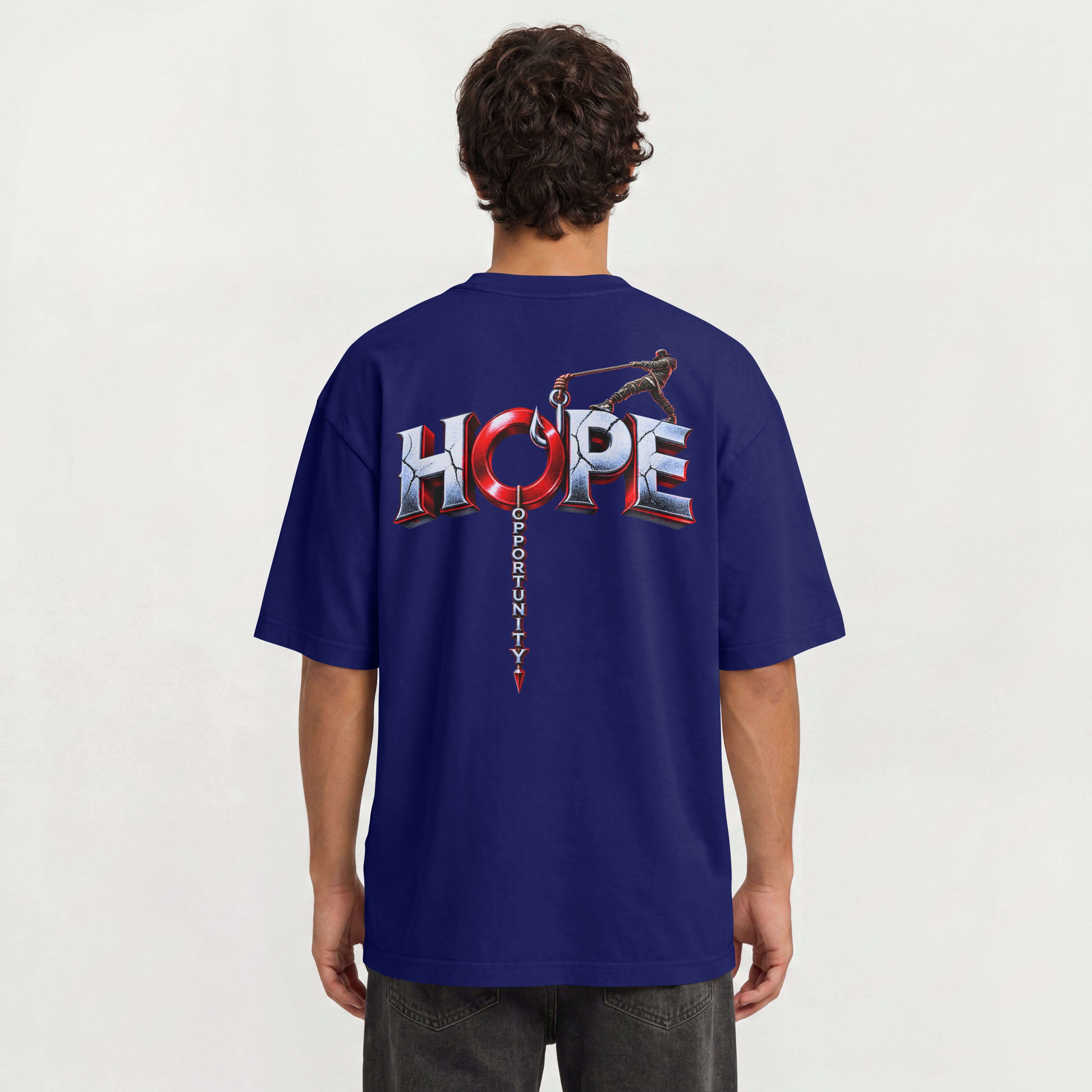 UNISEX TRENDY MOTIVATE OVERSIZED T SHIRT - HOPE