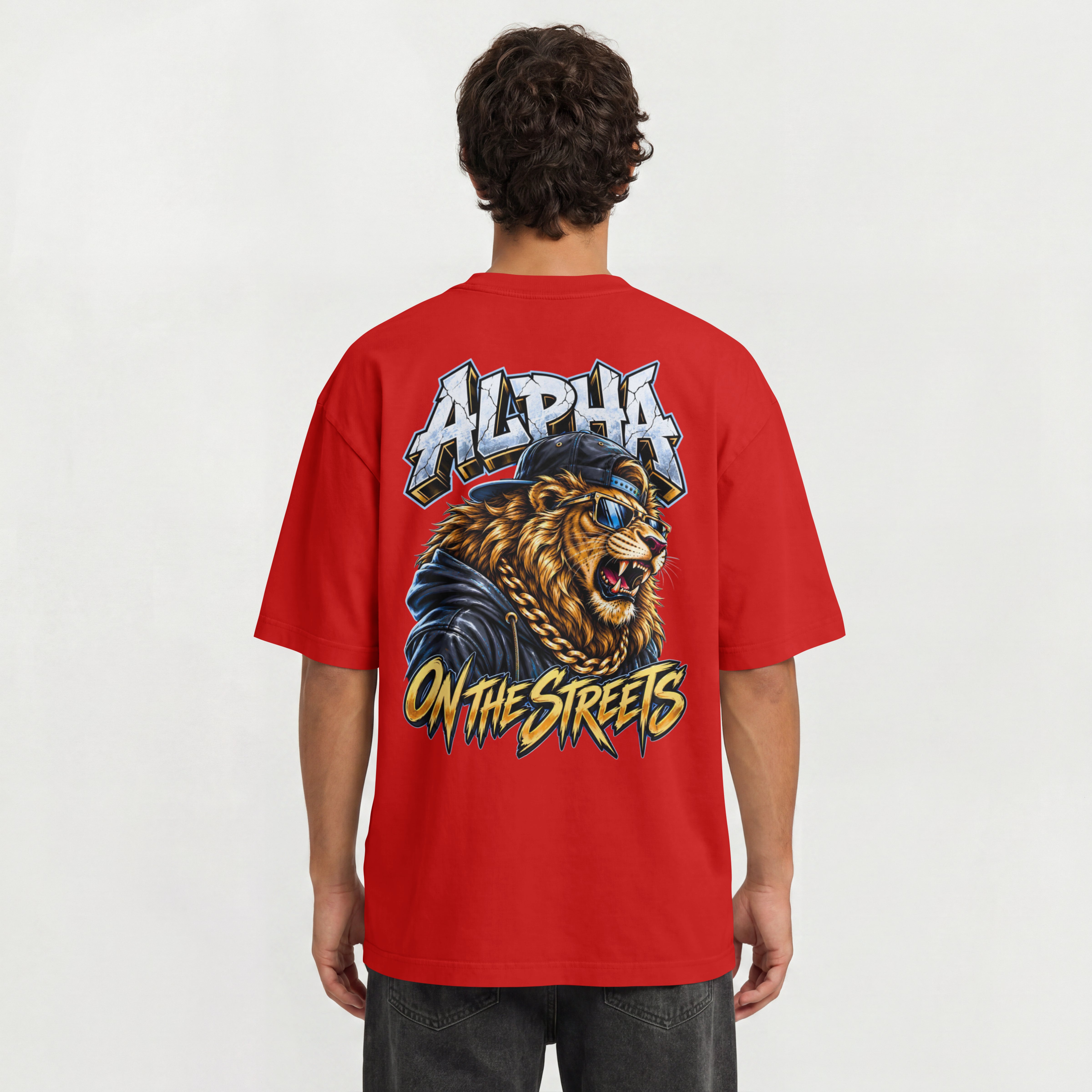 MENS ATTITUDE OVERSZED T SHIRT - ALPHA